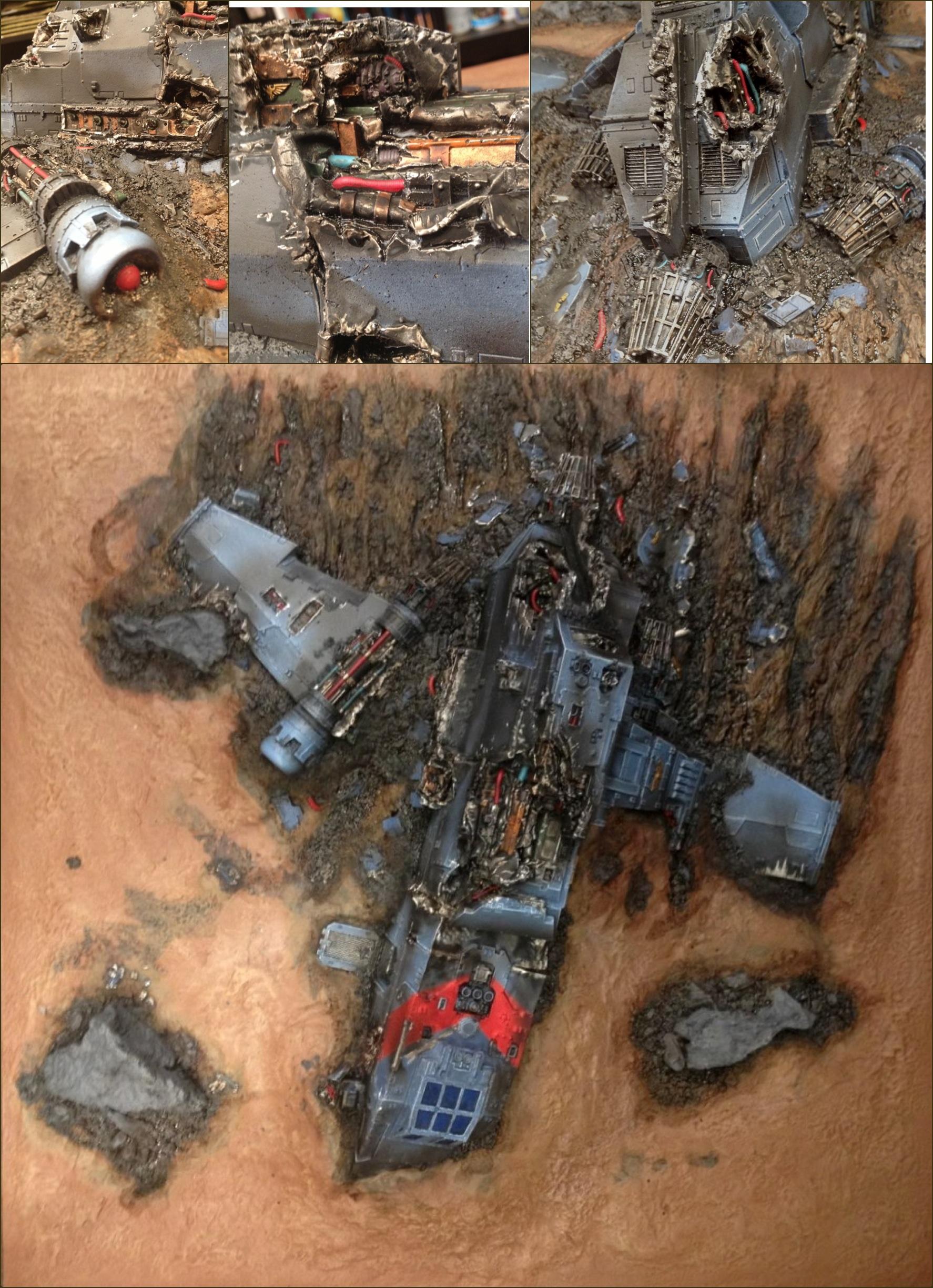 Crash, Space Marines, Terrain, Thunderhawk