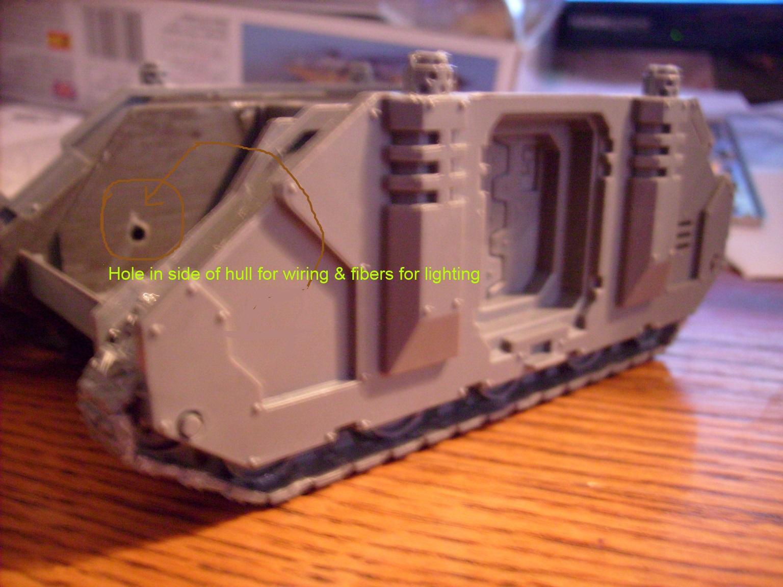 most of the sub-assemblies have been done not hole for fibre optics in side of interior