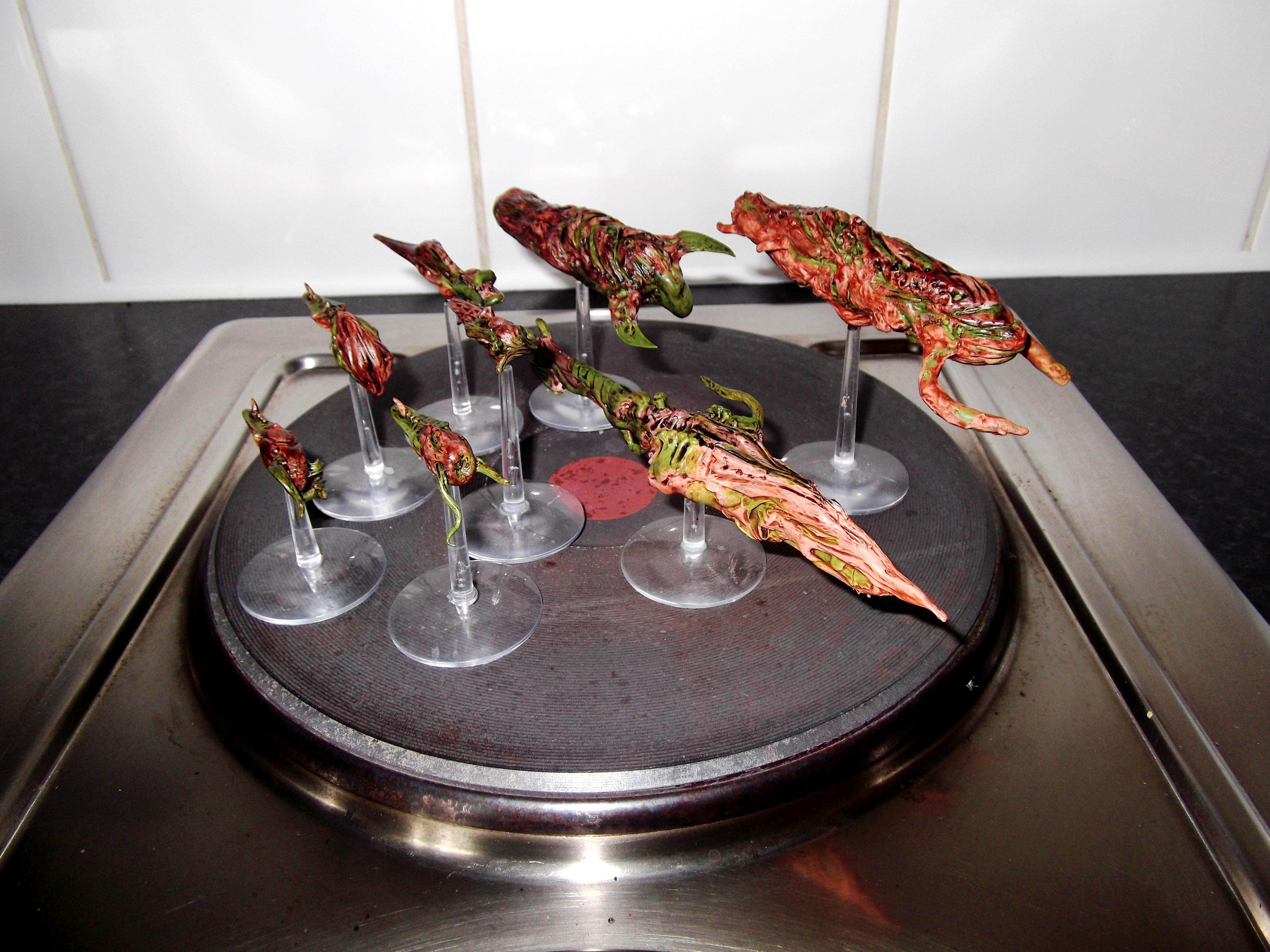Battlefleet Gothic, Fleet, Greenstuff, Hive Ship, Scratch Build, Sculpting, Ships, Space, Tyranids, Warhammer 40,000
