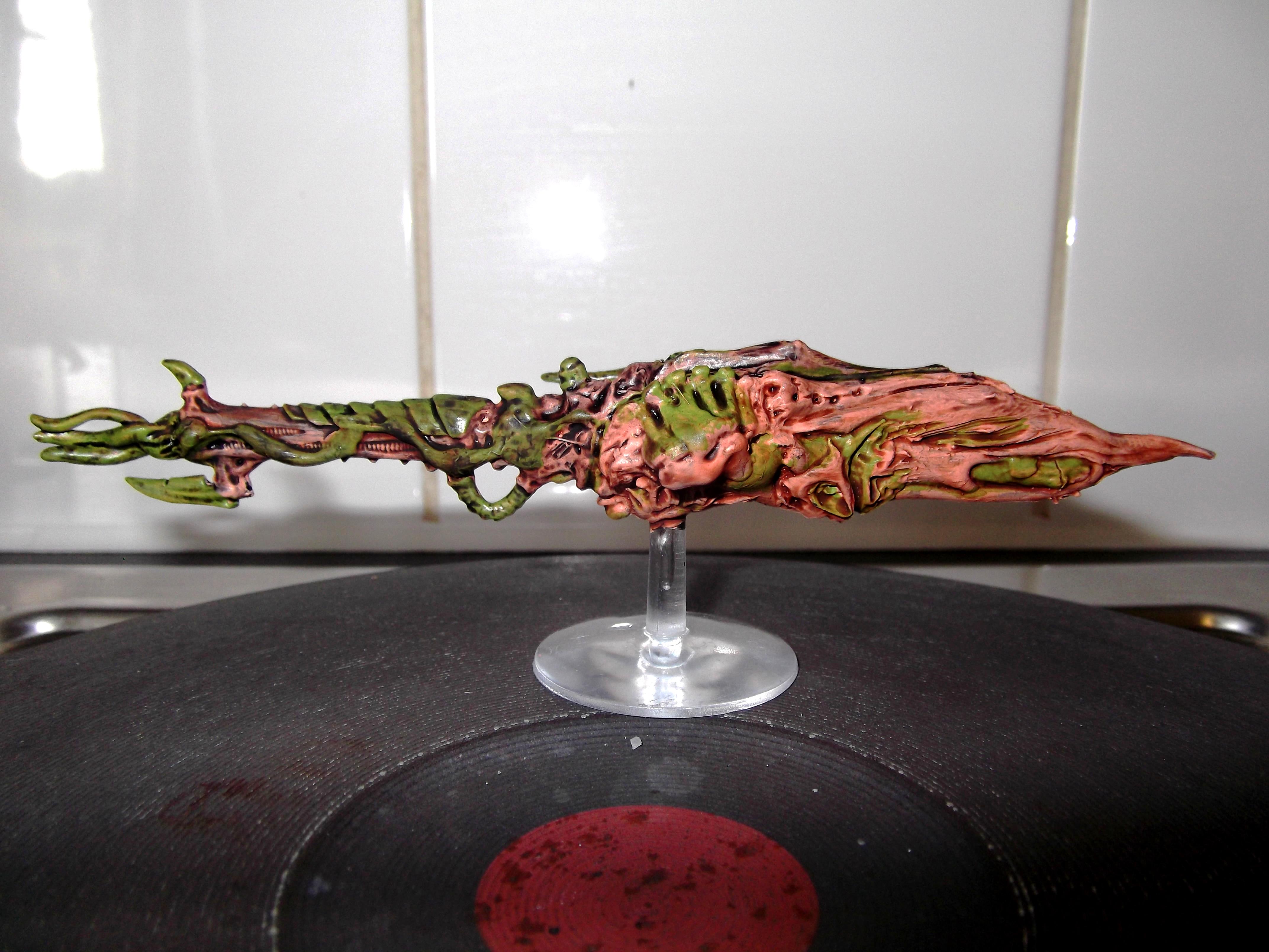 Battlefleet Gothic, Fleet, Greenstuff, Hive Ship, Scratch Build, Sculpting, Ships, Space, Tyranids, Warhammer 40,000