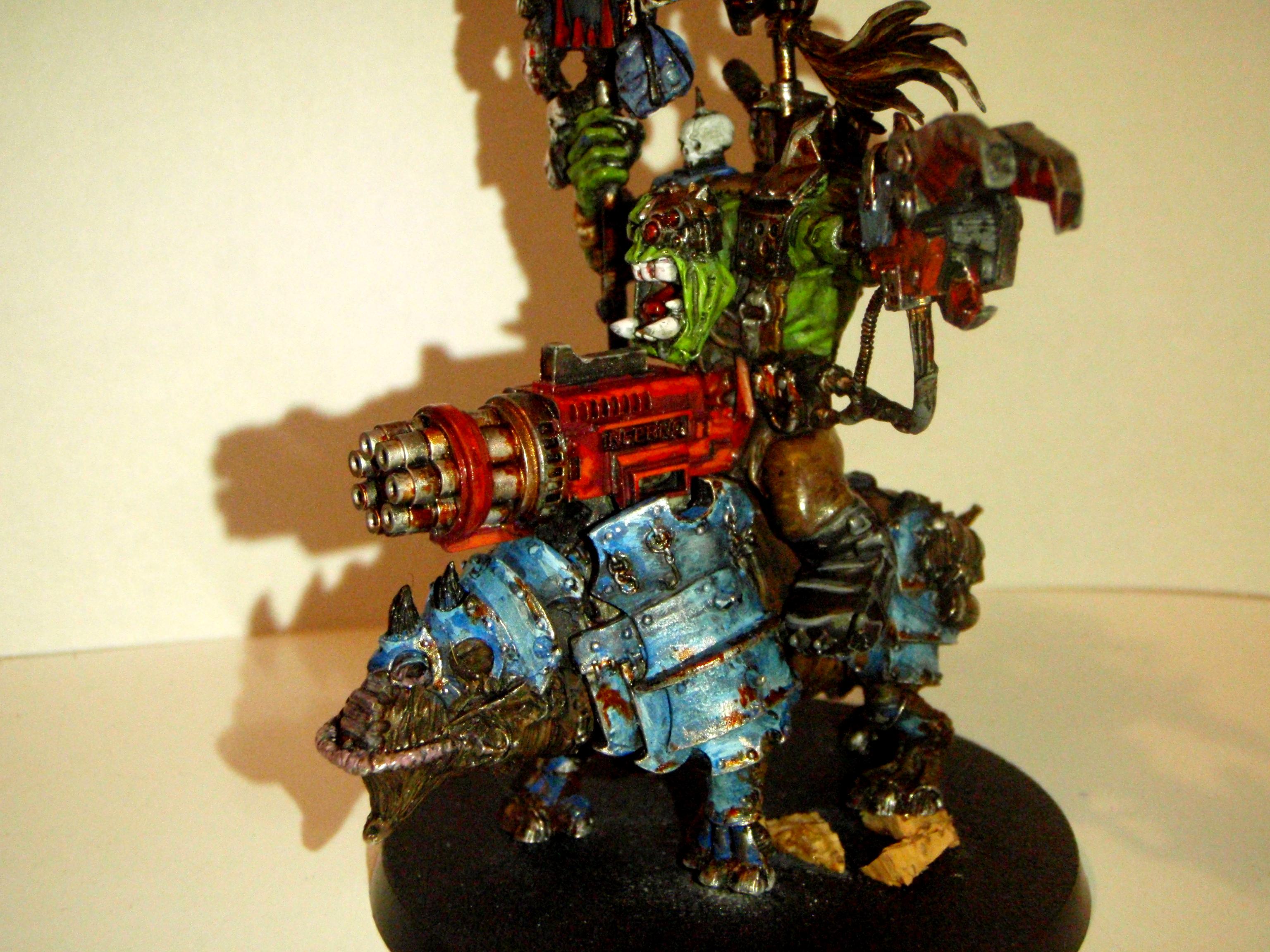Orks, warrgh banner nob biker
