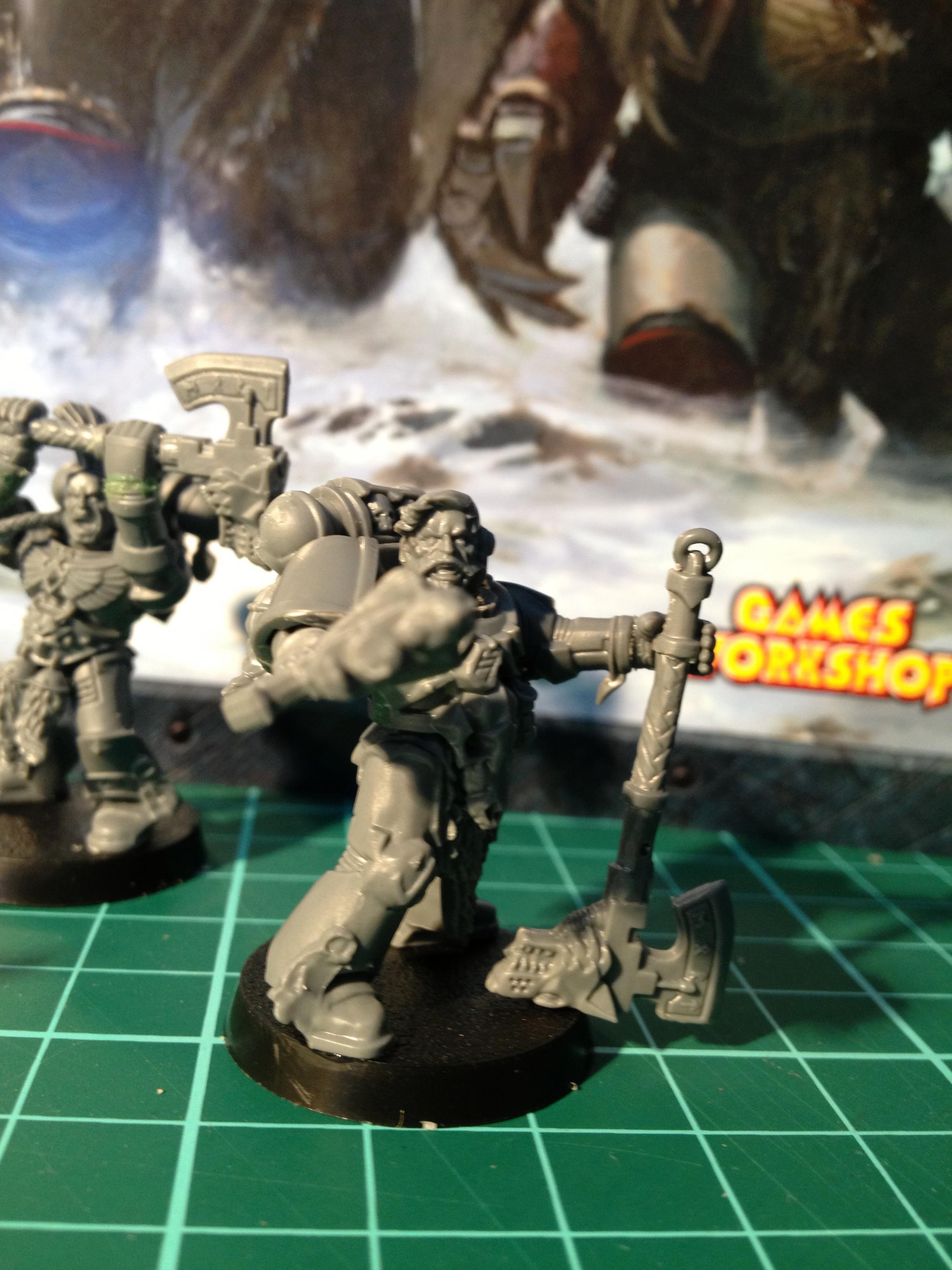 Gray, Grey, Painted, Painting, Posing, Space, Space Wolves, Wolf, Wolves