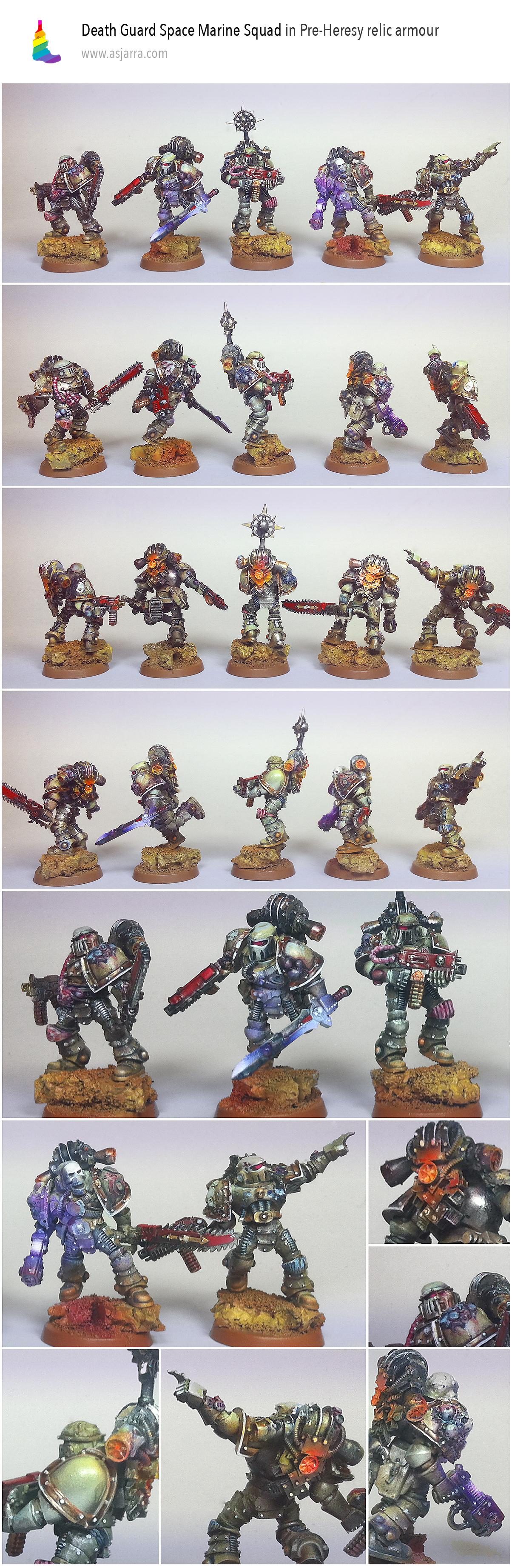 Death Guard Space Marine squad