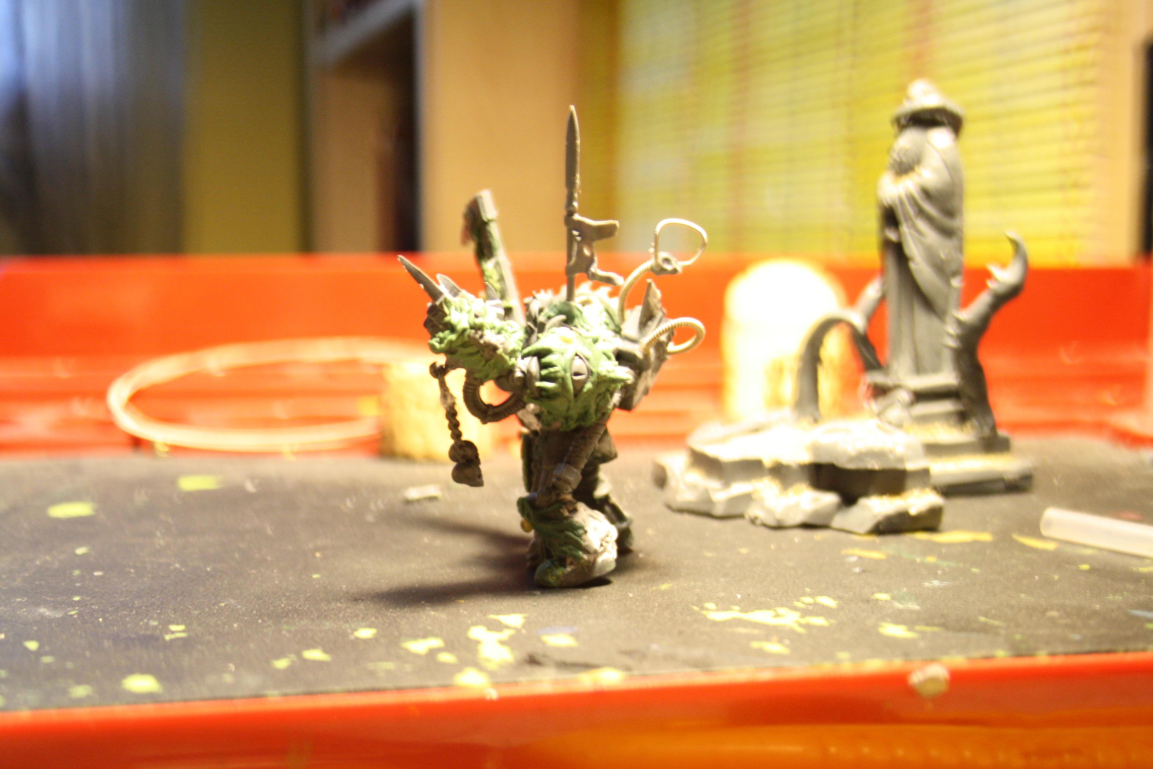 Bits, Built, Chaos, Conversion, Lord, Nurgle, Scratch, Space, Space Marines, Warhammer 40,000, Work In Progress