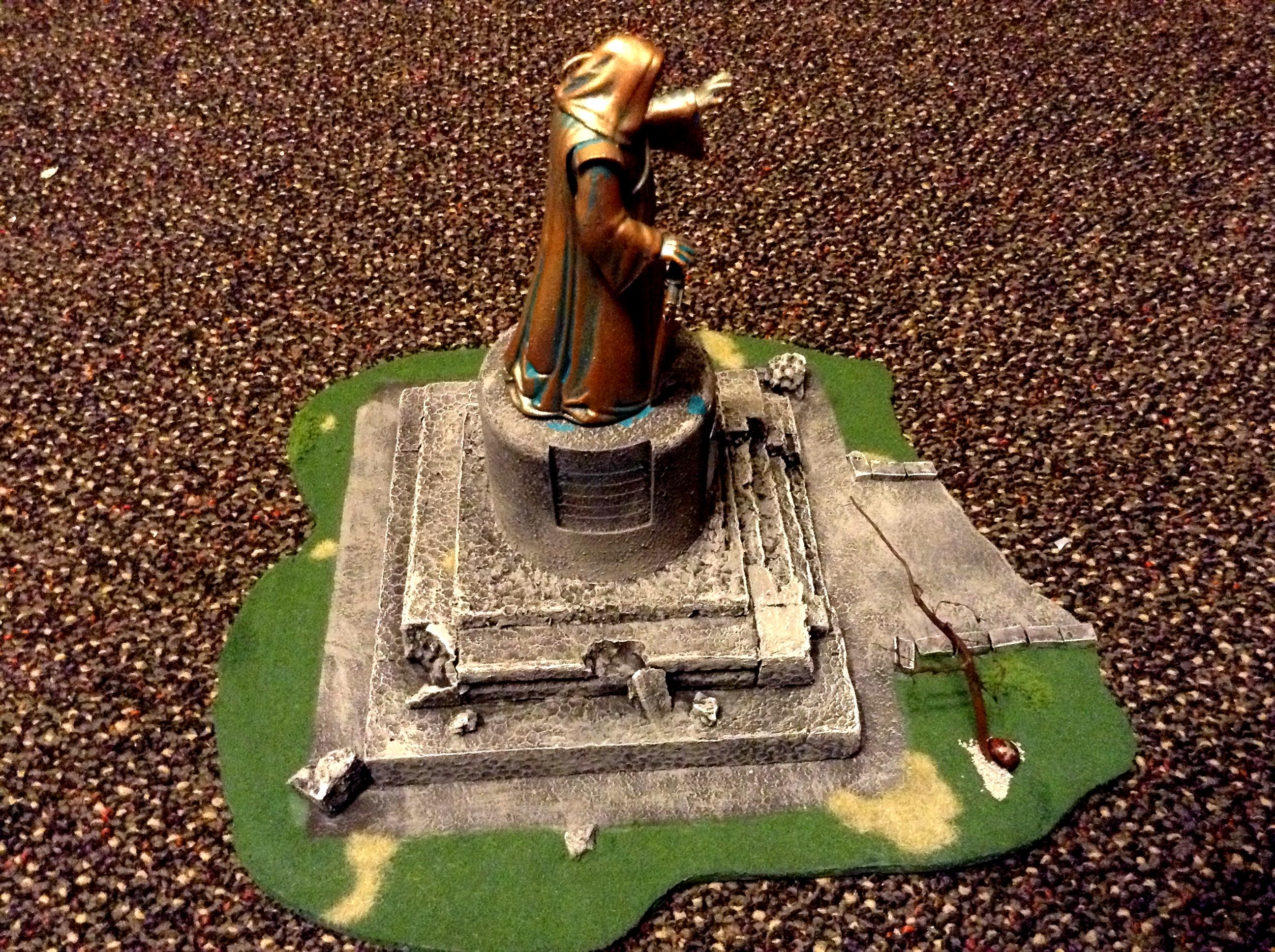 Adeptus, Bronze, Deus, Machine God, Mechanicus, Space Marines, Statue, Steps, Terrain