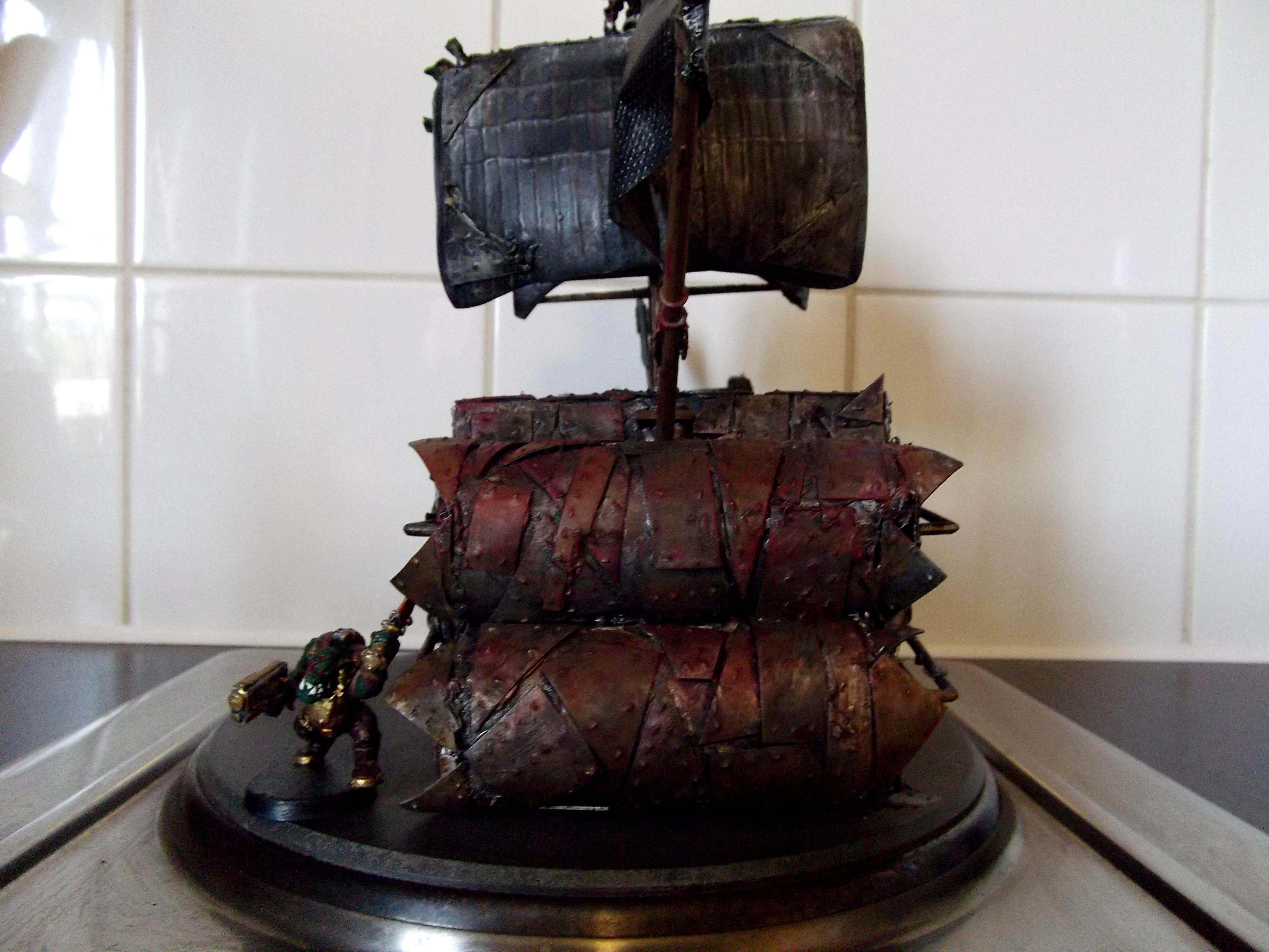 Battlewagon, Conversion, Deffrolla, Freebooter, Looted, Orks, Pirate, Scratch Build, Ship, Wagon
