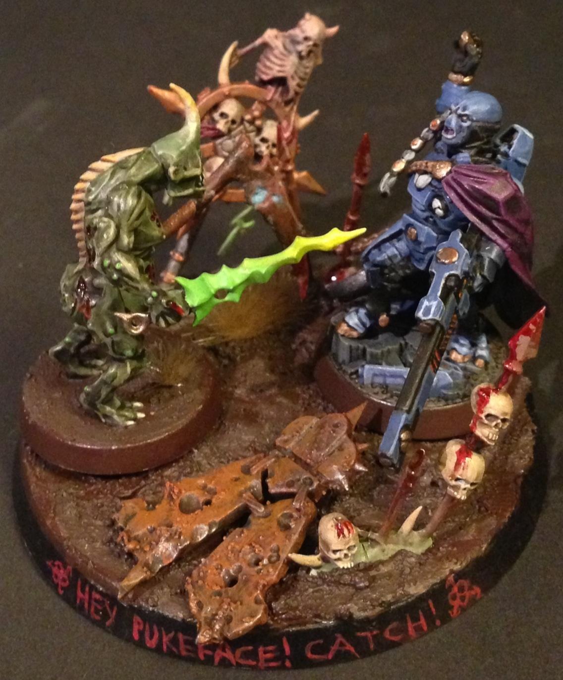 Diorama, Nurgle, Plaguebearers, Tau