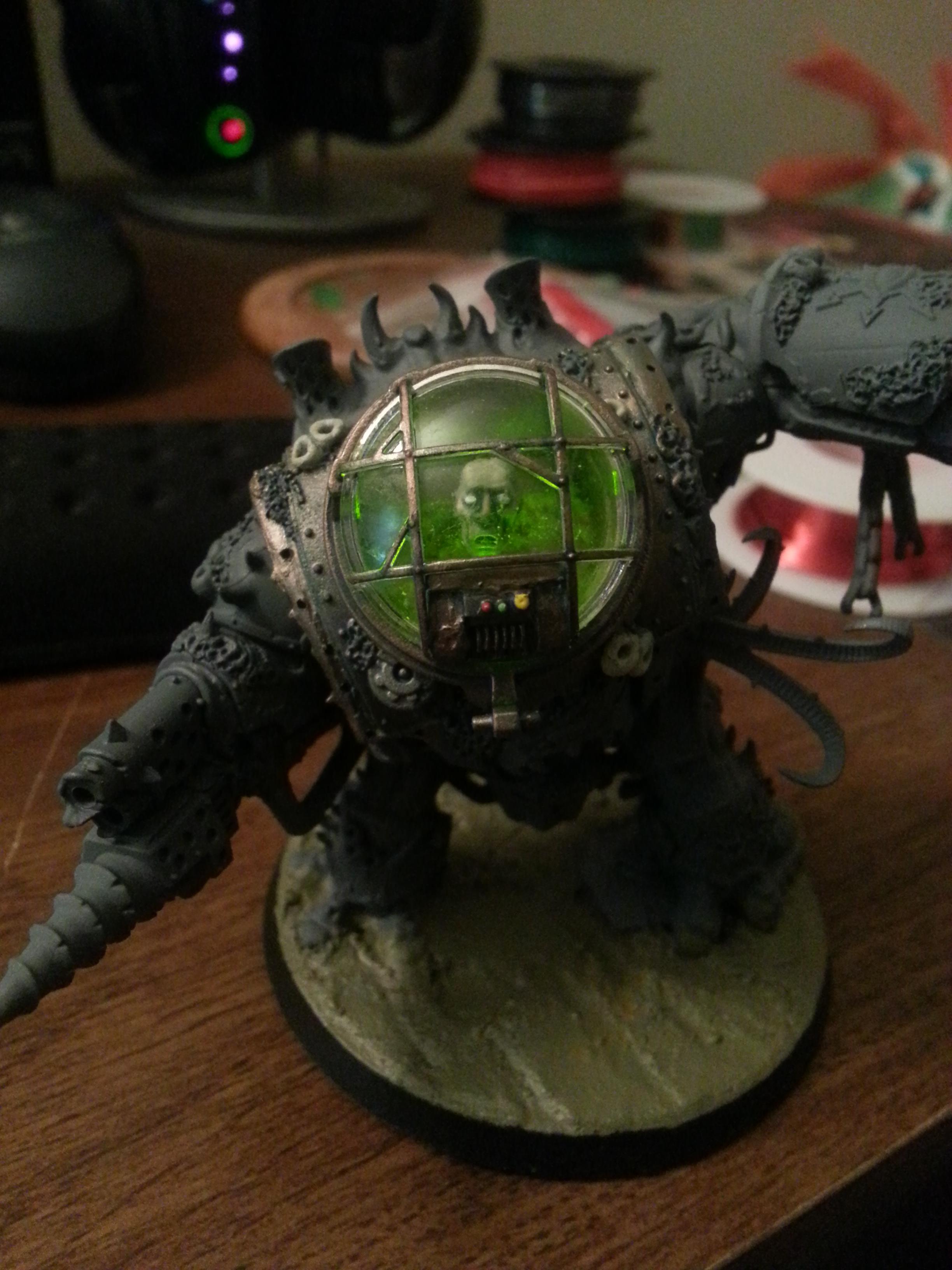 28mm, Big Daddy, Bioshock, Chaos, Chaos Space Marines, Conversion, Helbrute, Hellbrute, Warhammer 40,000, Work In Progress