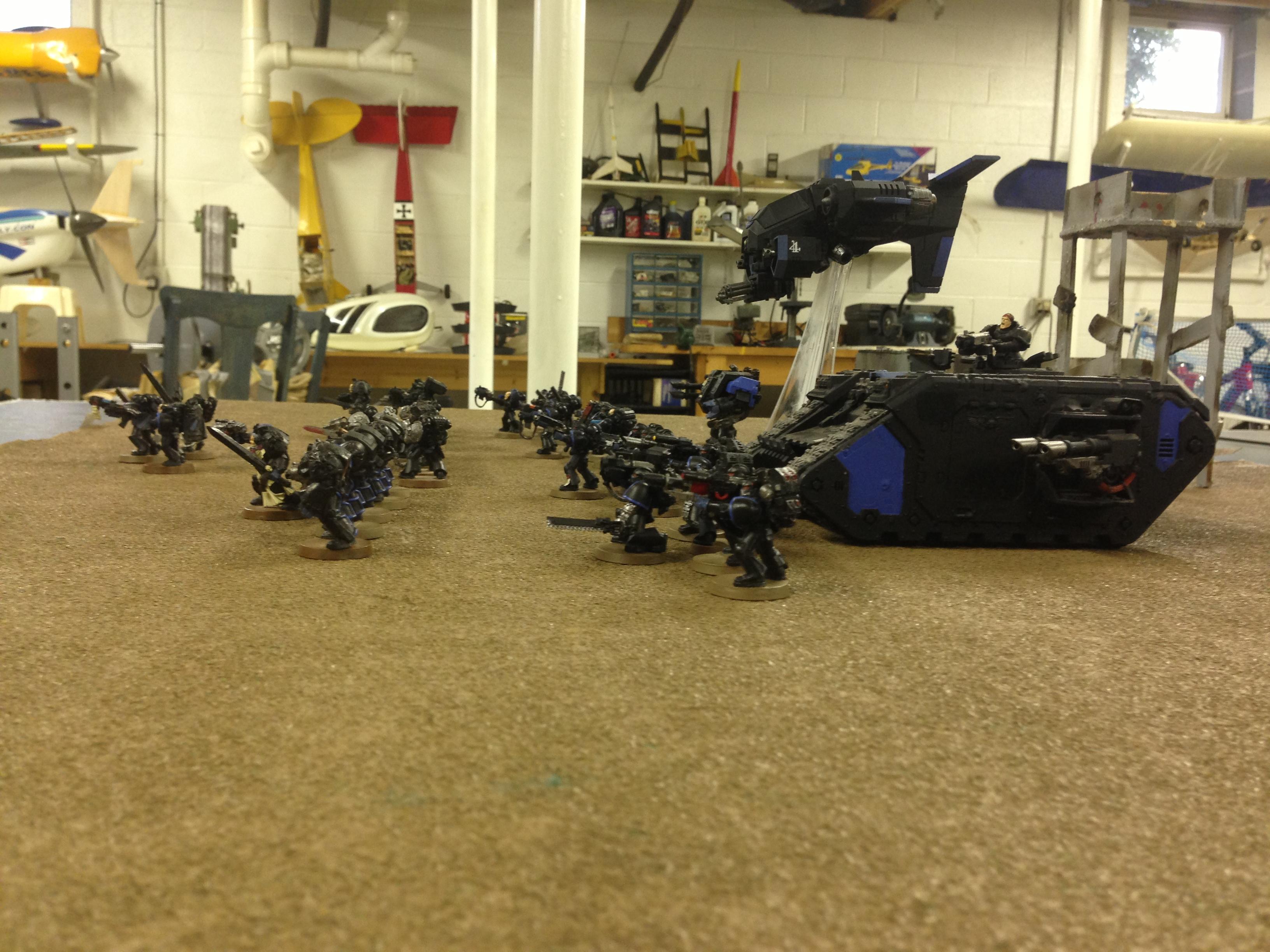 Space Marines, side view