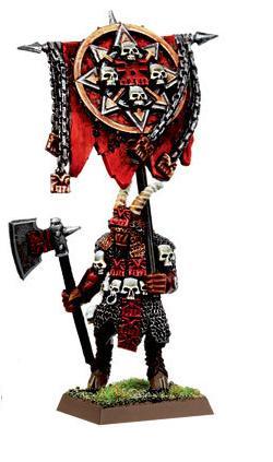 This is what the original Khornegor standard bearer looks like it's a dated model now obviously 