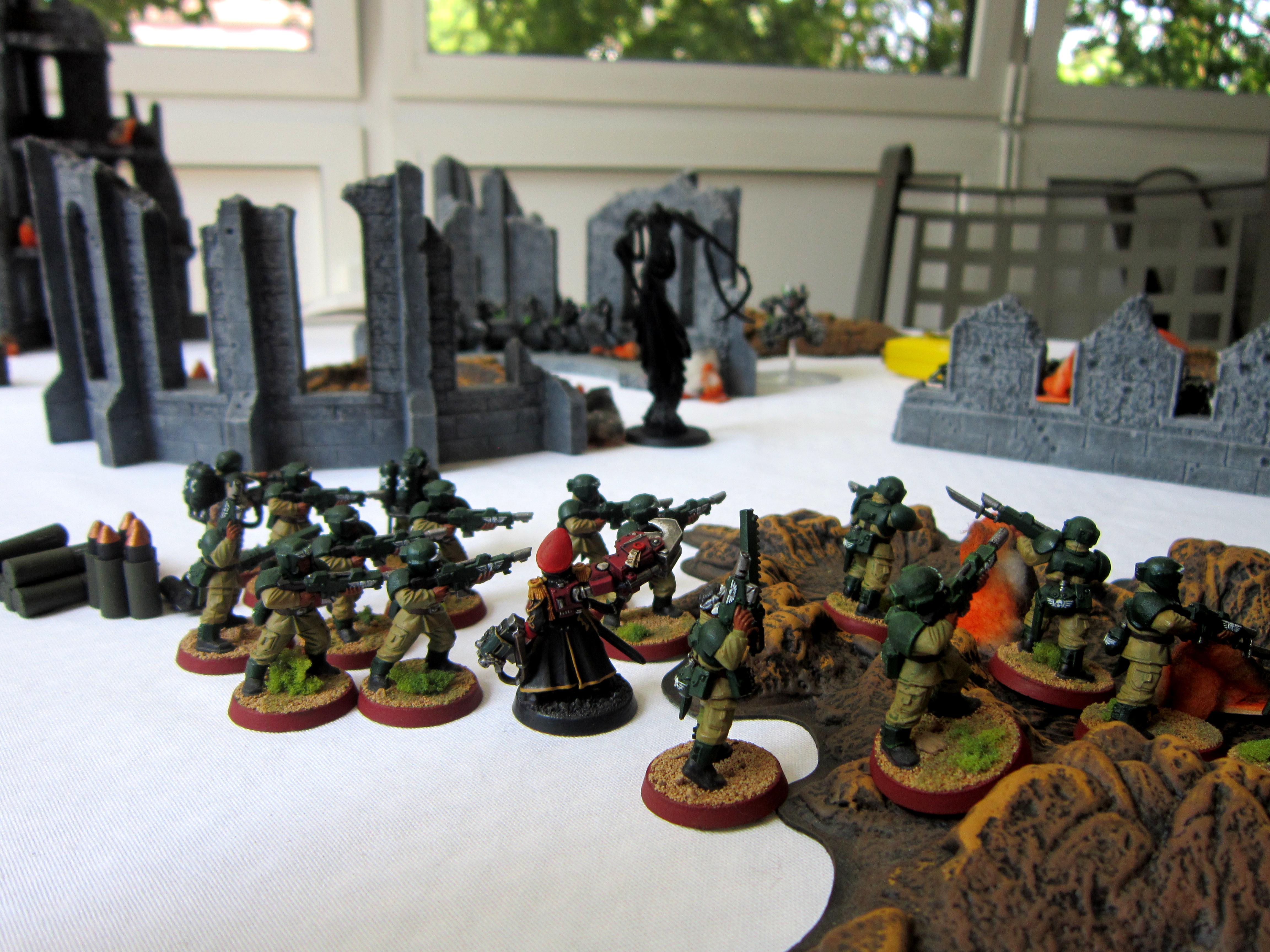 Battle, C'tan, Cadians, Game, Imperial Guard, Necrons, Report, Shard, Warhammer 40,000, Yarrick