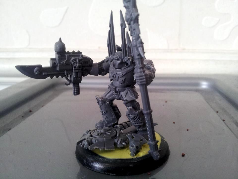 Chaos, Chaos Space Marines, Sorcerer, Terminator Armor, Work In Progress