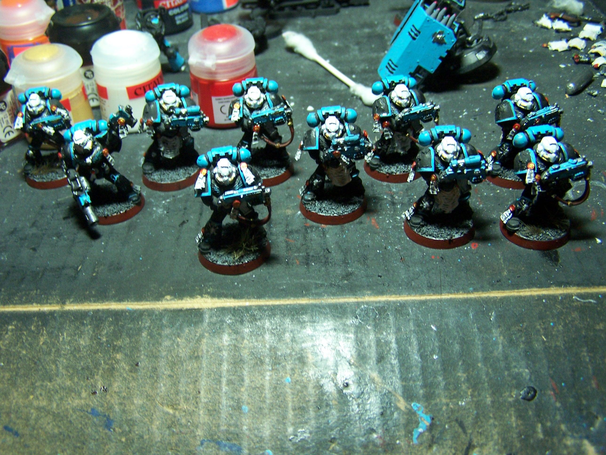 The rest of the squad, that I still have to add a few things like the laurels and shrubbery