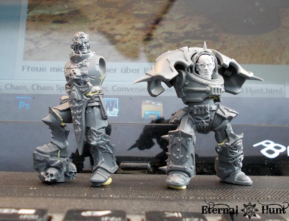 Chaos, Chaos Lord, Chaos Space Marines, Conversion, Huntmaster, Khorne, Khorne's Eternal Hunt, Kitbash, Tech Marine, Warhammer 40,000, Warpsmith, Work In Progress, World Eaters