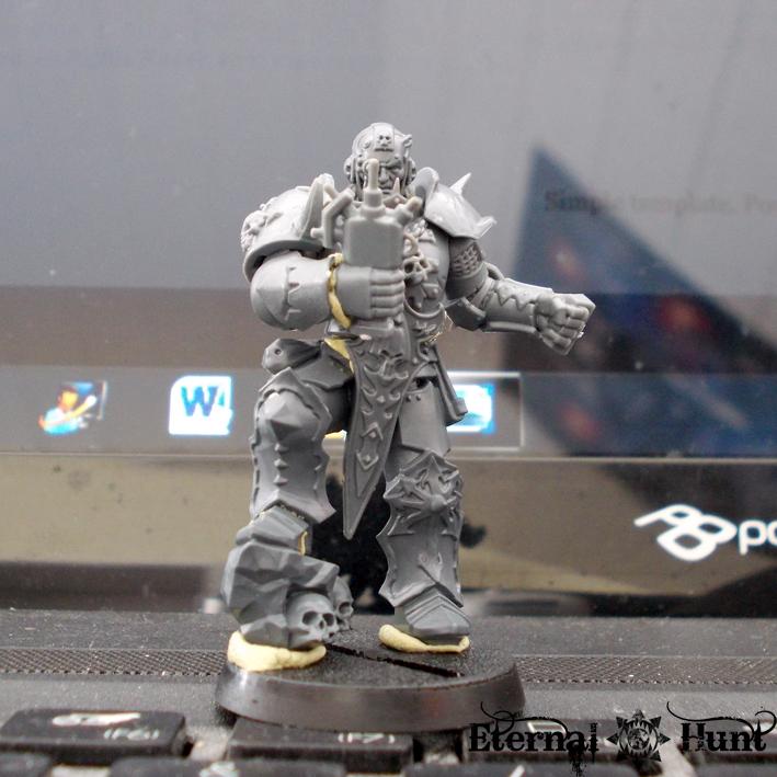 Chaos, Chaos Lord, Chaos Space Marines, Conversion, Huntmaster, Khorne, Khorne's Eternal Hunt, Kitbash, Tech Marine, Warhammer 40,000, Warpsmith, Work In Progress, World Eaters