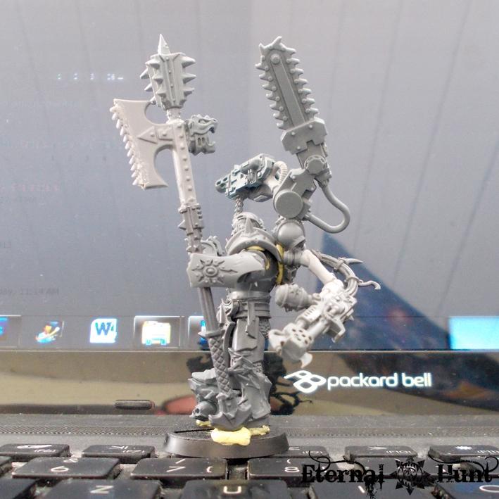 Chaos, Chaos Lord, Chaos Space Marines, Conversion, Huntmaster, Khorne, Khorne's Eternal Hunt, Kitbash, Tech Marine, Warhammer 40,000, Warpsmith, Work In Progress, World Eaters