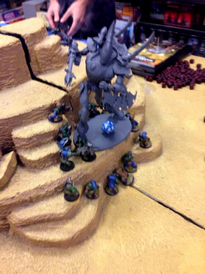 Eldar, Orks, Wraith Knight falls