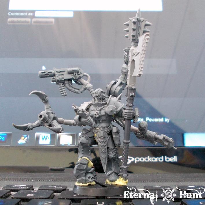 Chaos, Chaos Lord, Chaos Space Marines, Conversion, Huntmaster, Khorne, Khorne's Eternal Hunt, Kitbash, Tech Marine, Warhammer 40,000, Warpsmith, Work In Progress, World Eaters