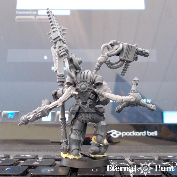 Chaos, Chaos Lord, Chaos Space Marines, Conversion, Huntmaster, Khorne, Khorne's Eternal Hunt, Kitbash, Tech Marine, Warhammer 40,000, Warpsmith, Work In Progress, World Eaters
