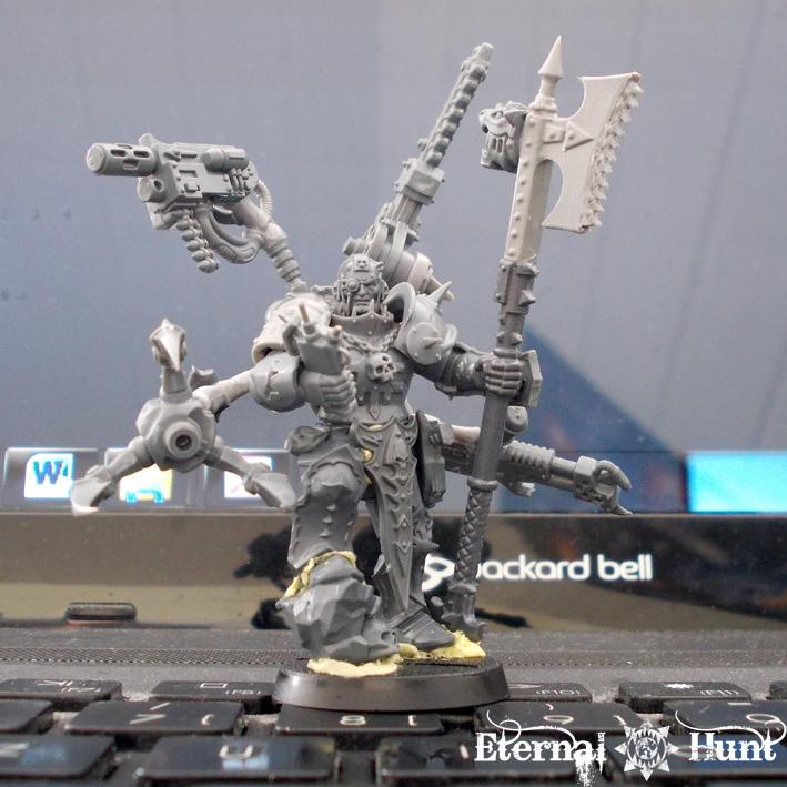 Chaos, Chaos Lord, Chaos Space Marines, Conversion, Huntmaster, Khorne, Khorne's Eternal Hunt, Kitbash, Tech Marine, Warhammer 40,000, Warpsmith, Work In Progress, World Eaters