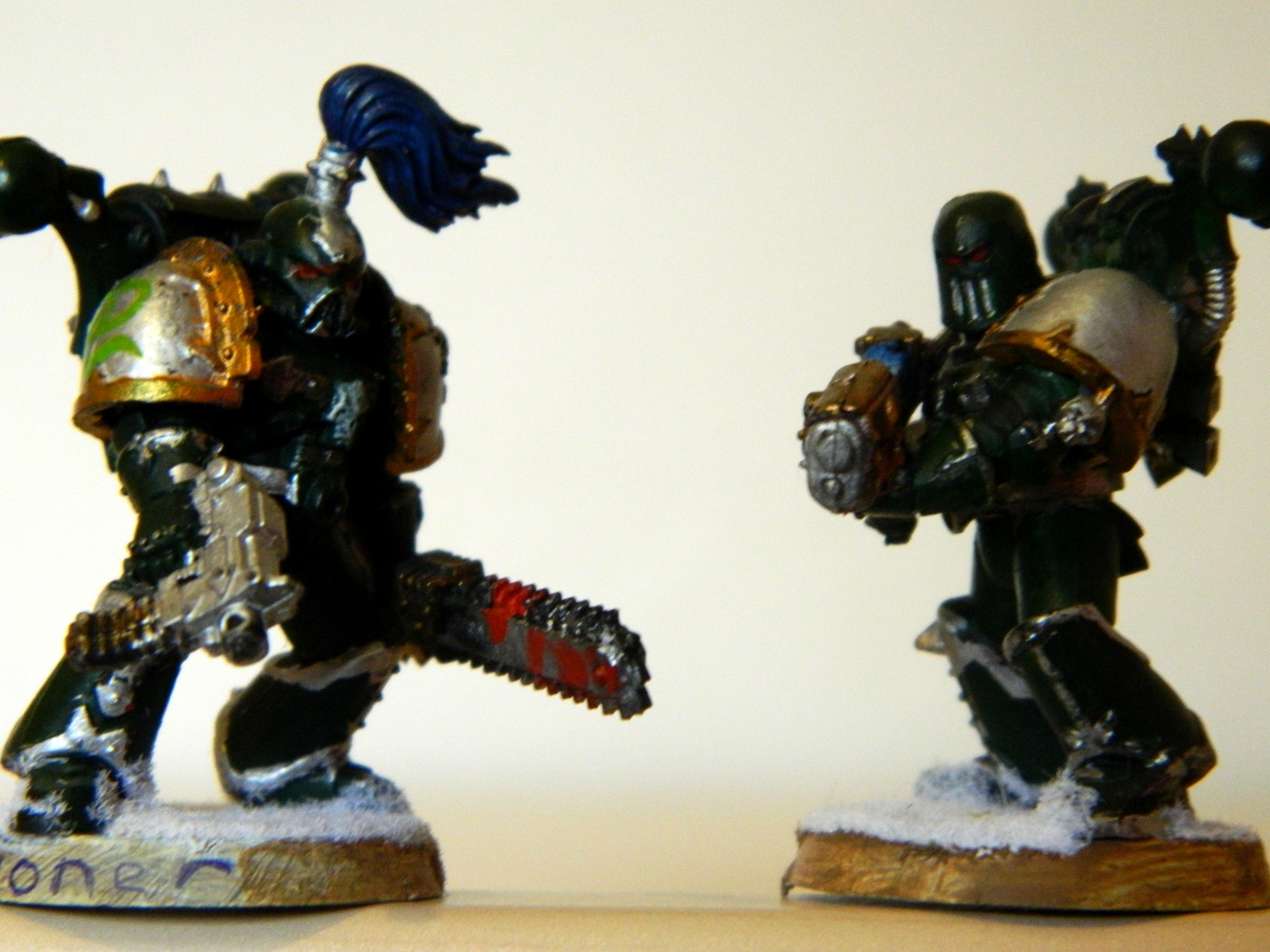 Alpha, Blood, Chaos, Chaos Space Marines, Combat, Conversion, Pair, Snow