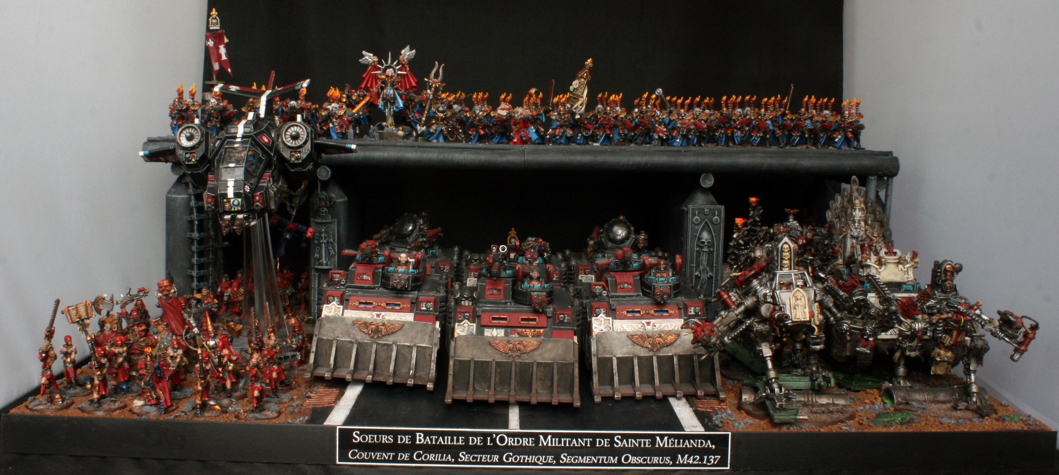 Arkaal, Battle, Bolter, Celestine, Display, Exorcist, Flamer, Hunter, Inquisition, Meltagun, Repressor, Rhino, Sister, Storm, Talon, Tray, Witch