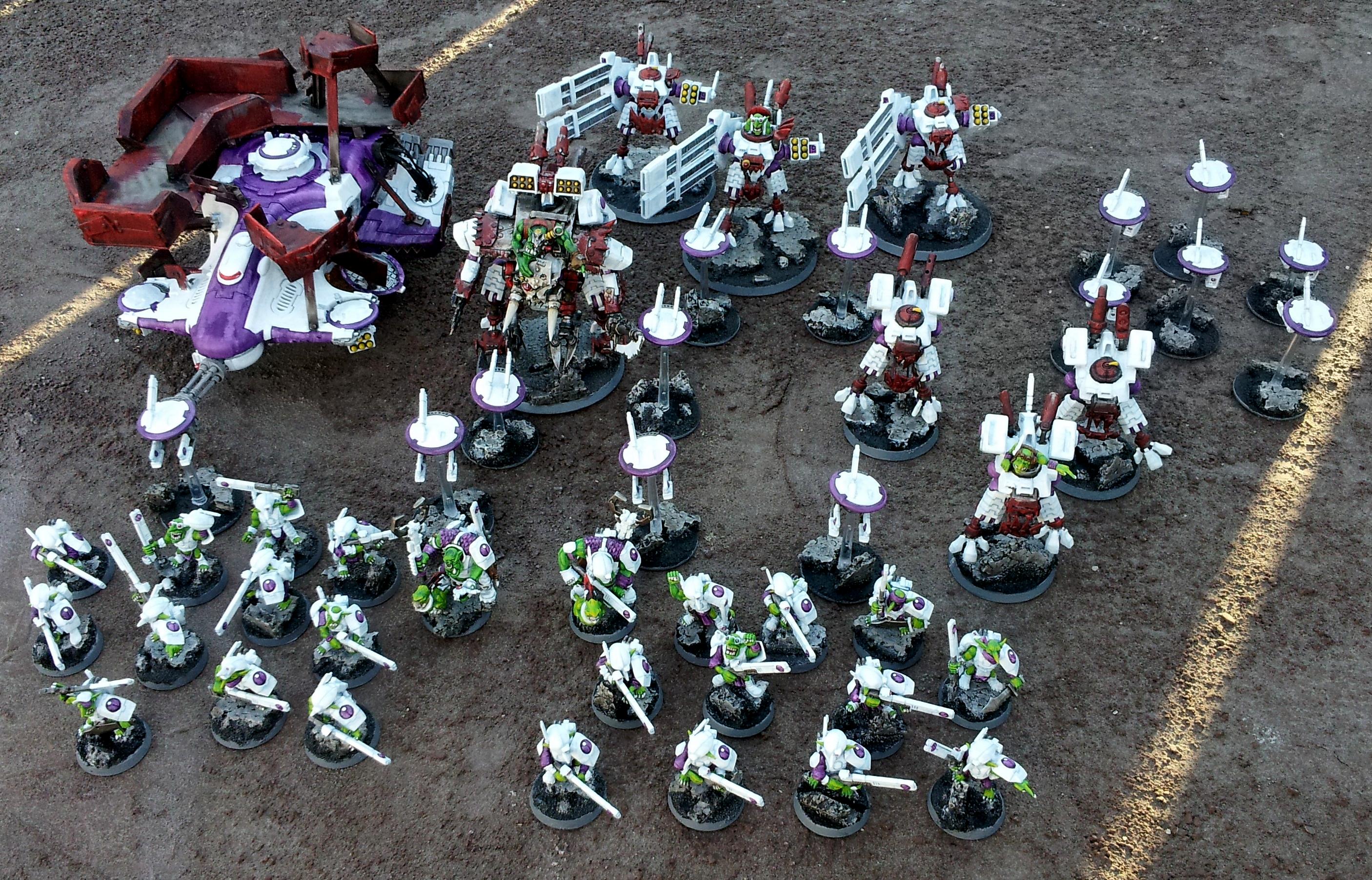 Allies, Conversion, Orks, Tau, Warhammer 40,000
