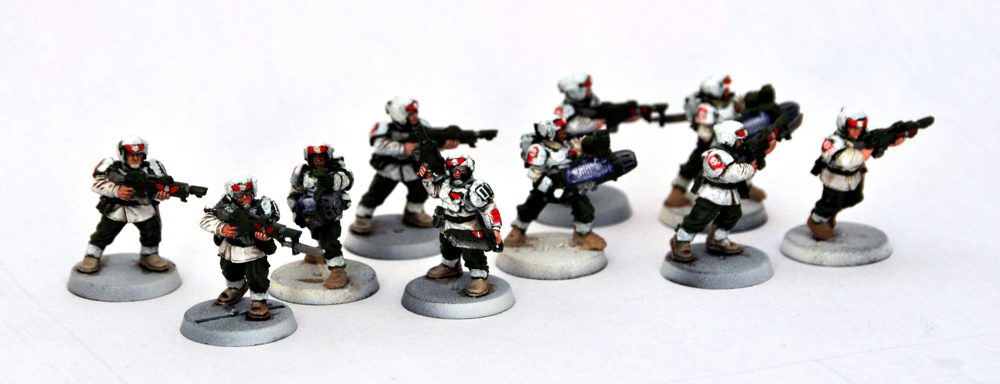 Guard, 01 Vetran Squad in Lime paint Armor