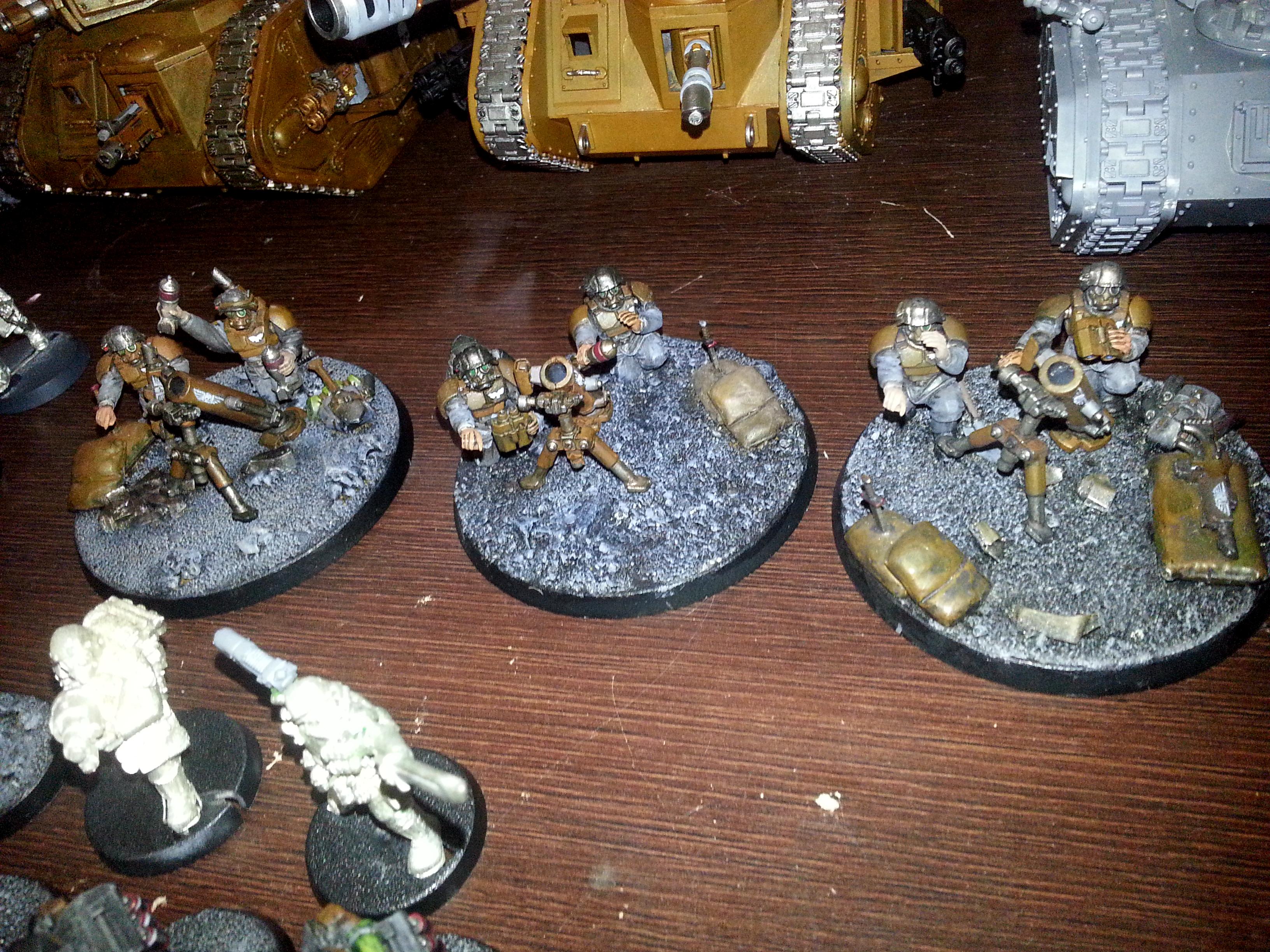 Heavy Weapon, Imperial Guard, Kolony Militia, Magnet, Mortar, Pig Iron, Plastic Cadian, Steel Legion