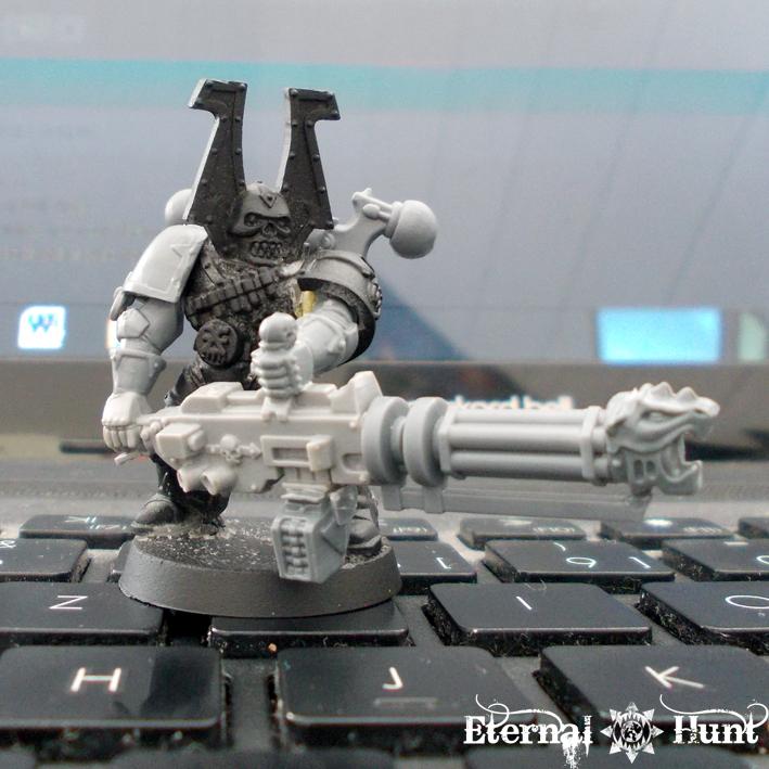 Autocannon, Chaos, Chaos Space Marines, Conversion, Havoc, Khorne, Kitbash, Teeth Of Khorne, Warhammer 40,000, Work In Progress, World Eaters