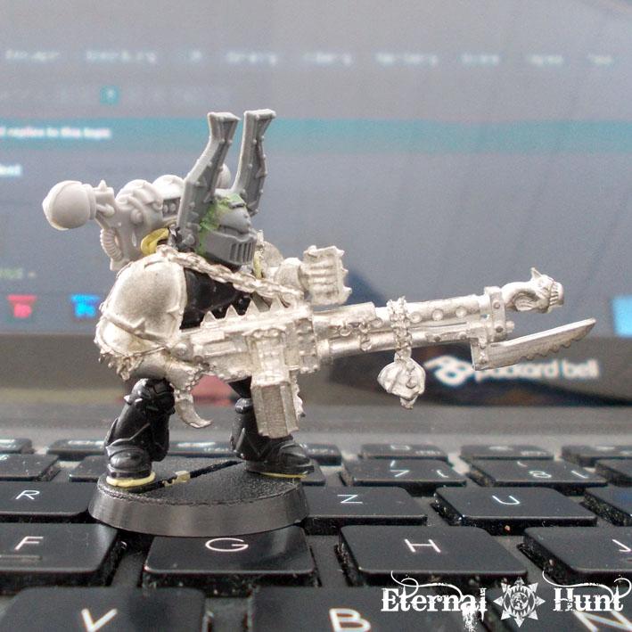 Autocannon, Chaos, Chaos Space Marines, Conversion, Havoc, Khorne, Kitbash, Teeth Of Khorne, Warhammer 40,000, Work In Progress, World Eaters