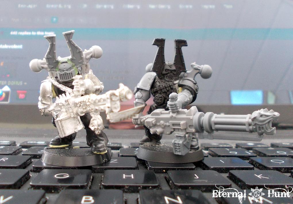 Autocannon, Chaos, Chaos Space Marines, Conversion, Havoc, Khorne, Kitbash, Teeth Of Khorne, Warhammer 40,000, Work In Progress, World Eaters