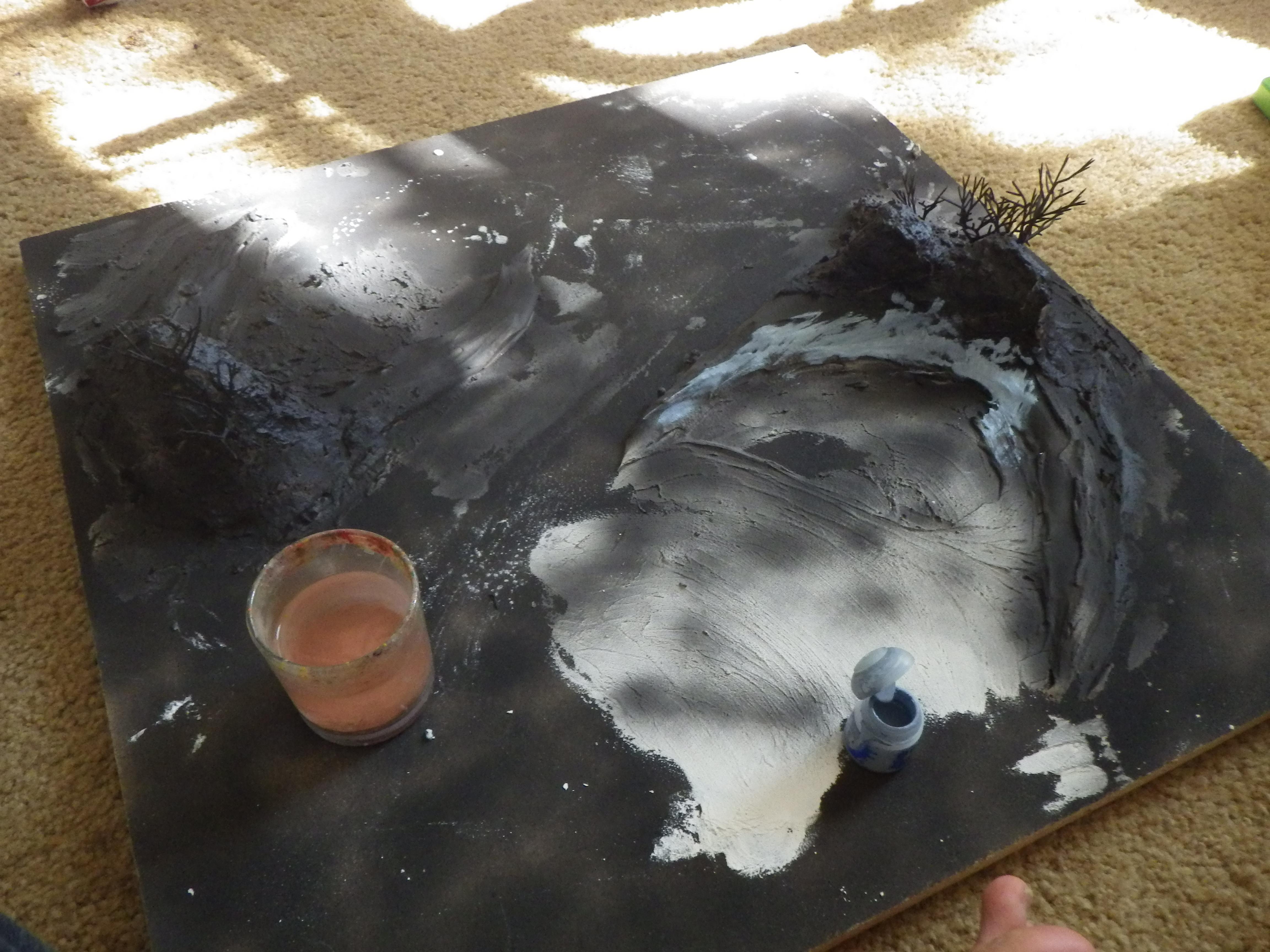Spray painted the rocks