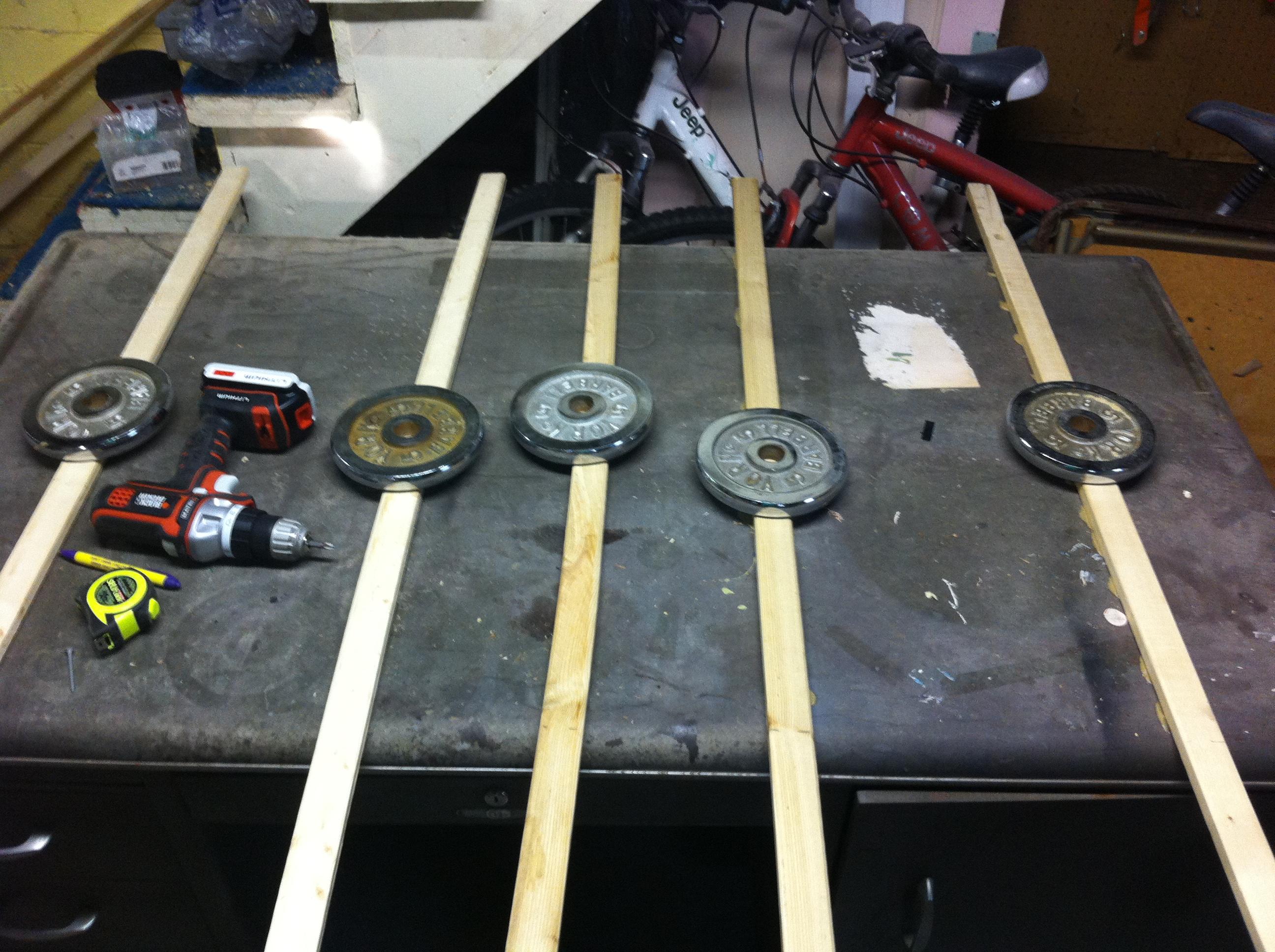 Glued these beams down for support. about $2