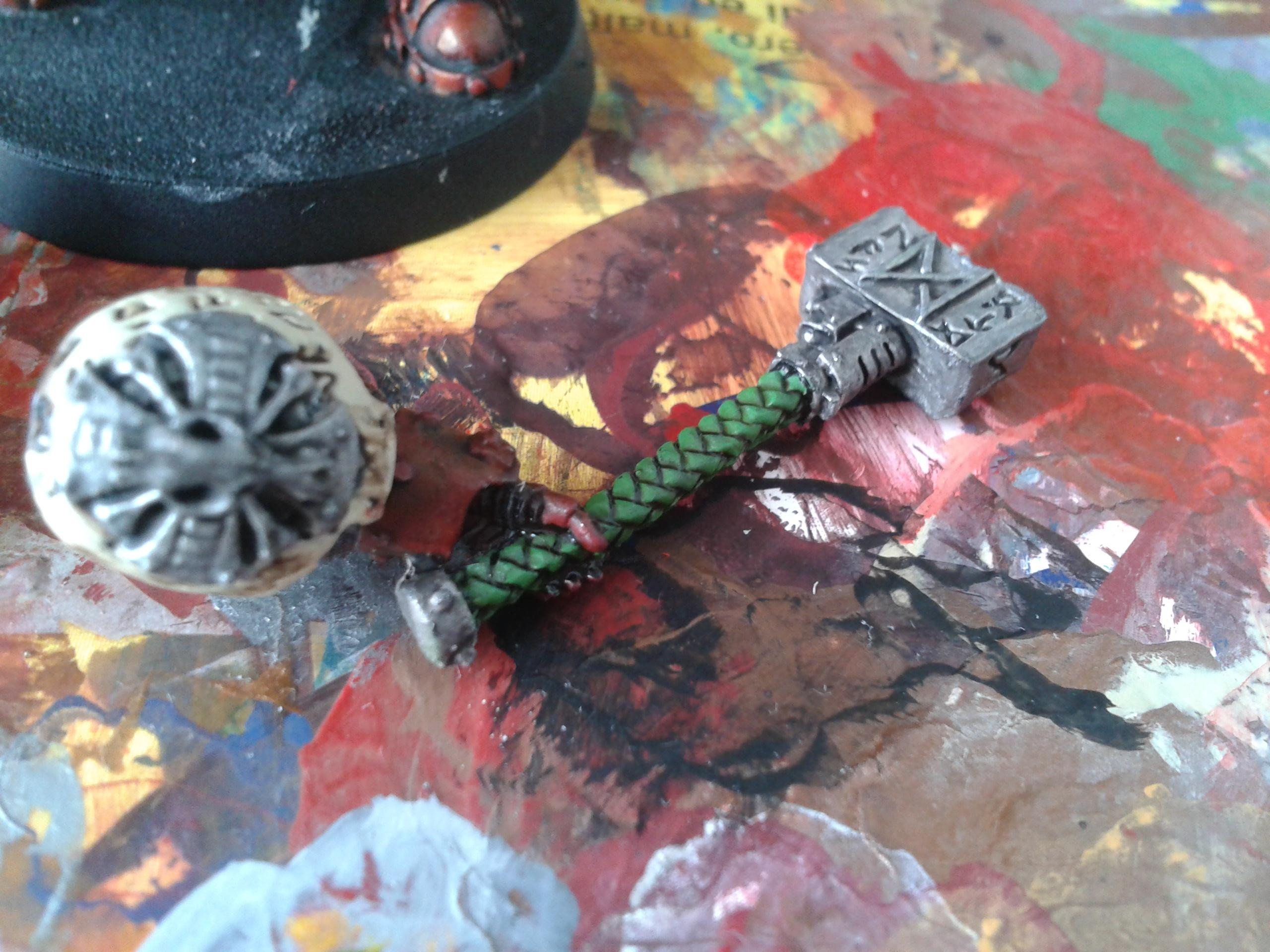 Arjac Rockfist, Blood Ravens, Chapter Master, Deadshot, Gabriel Angelos, Space Marines, Space Wolves, Storm Shield, Terminator Armor, Thunder Hammer, Work In Progress