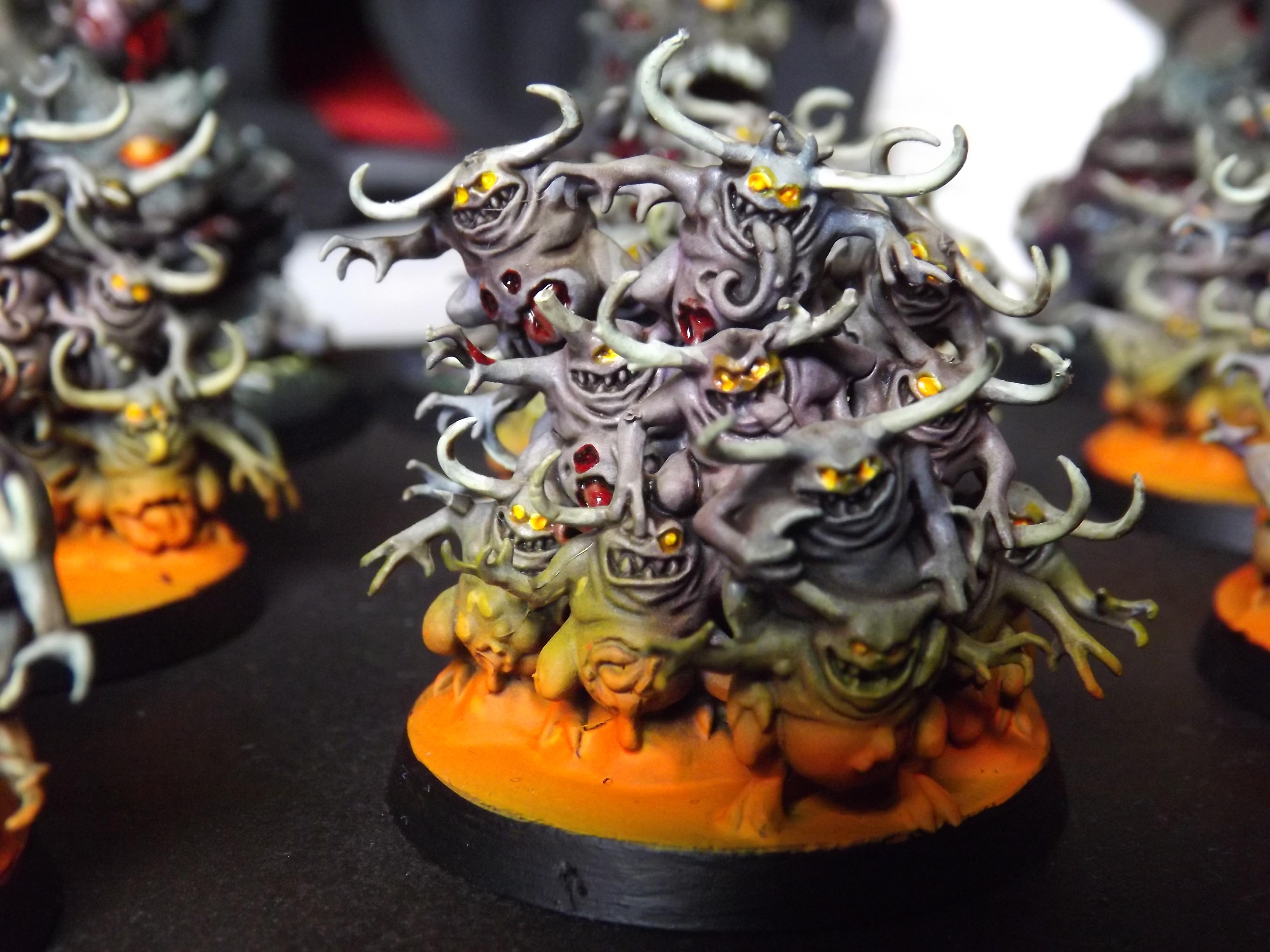 Chaos, Daemons, Nurglings, Painted, Warhammer 40,000, Warhammer Fantasy
