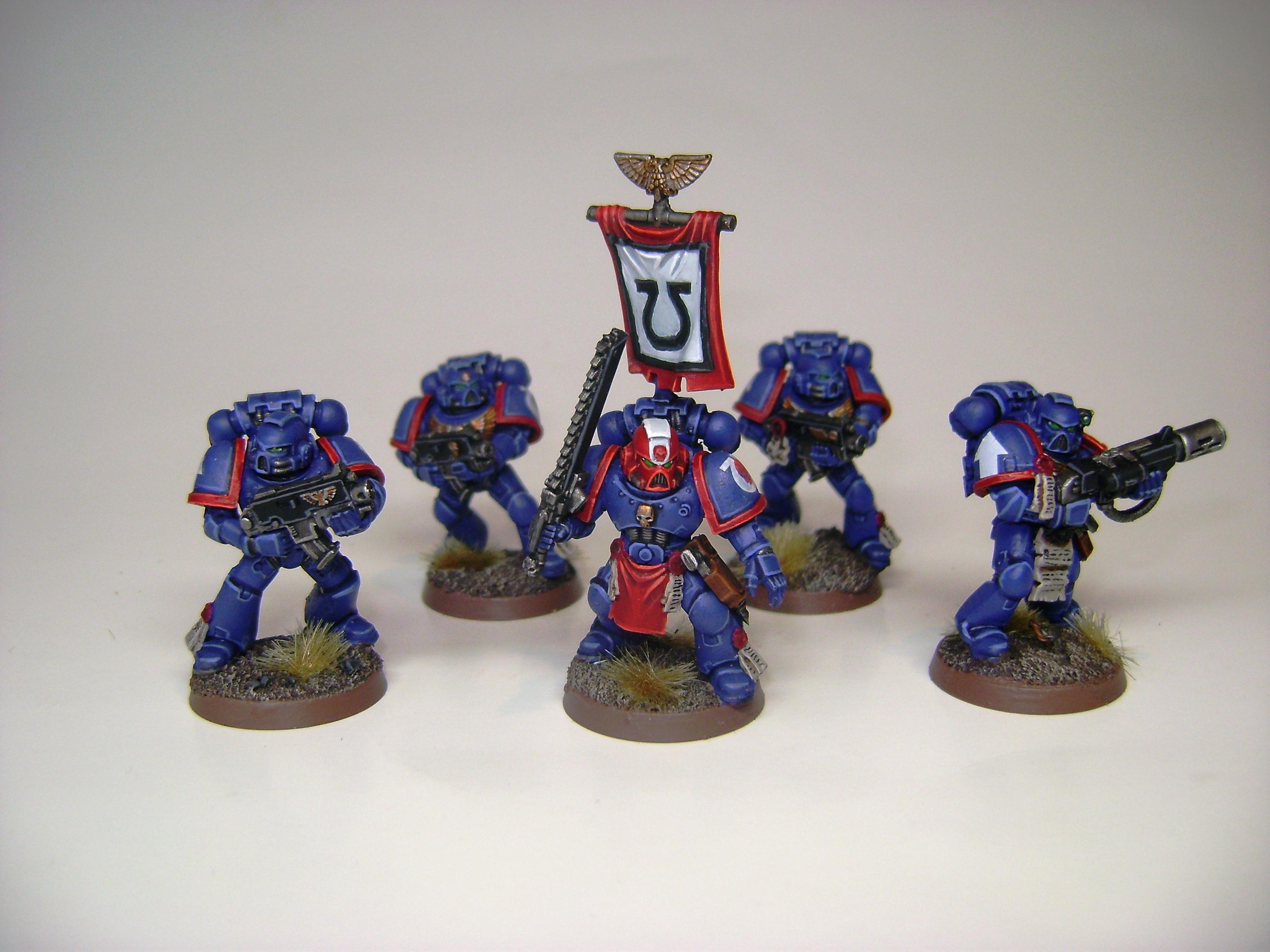 3rd Company, Metla And Srg., Space Marines, Tactical Squad, Ultramarines, Ultramarines Tactical Squad 'caboose'