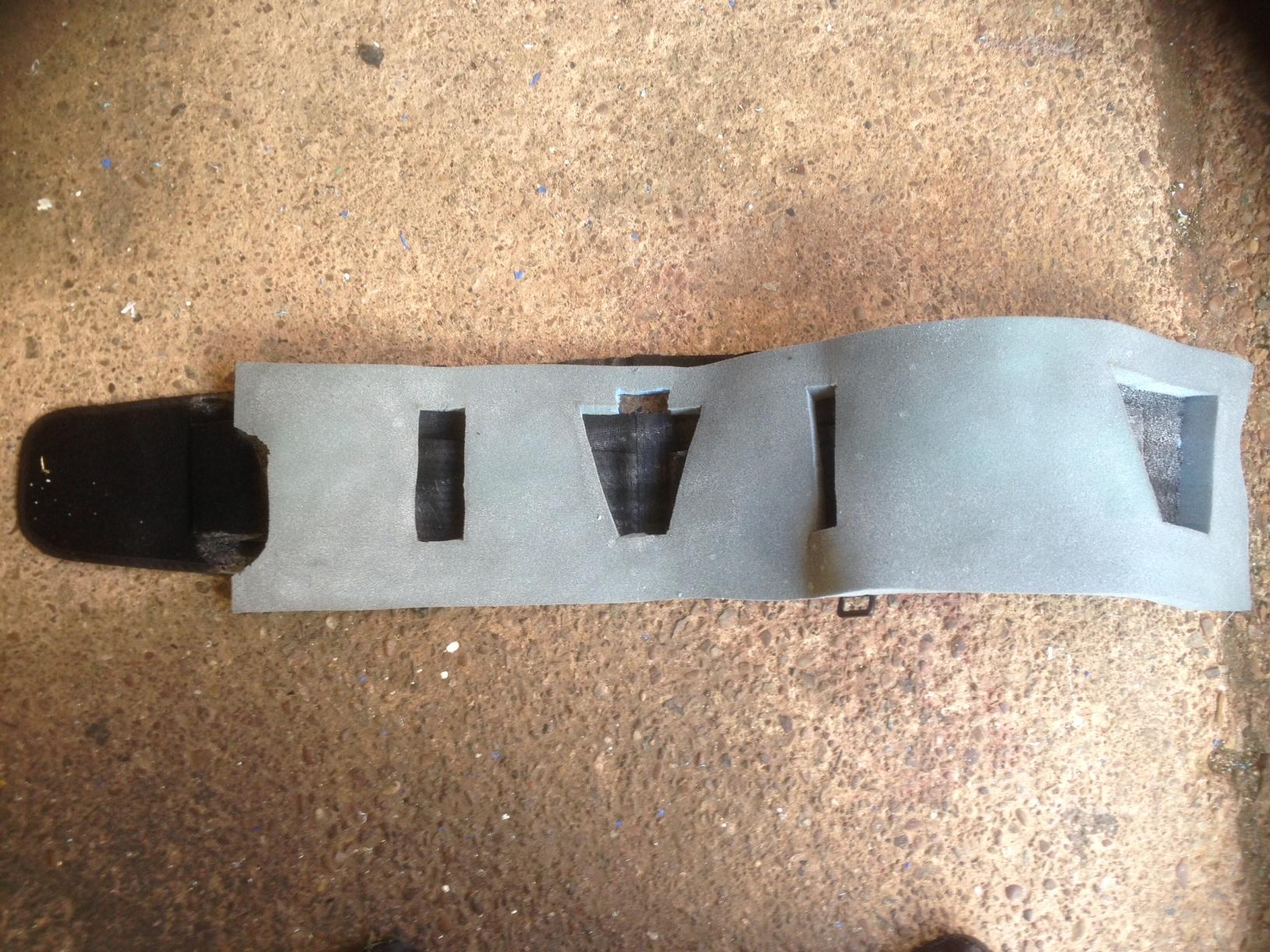 Next I got a back support belt and glued on the silver deco to hide the belt so it looks like metal