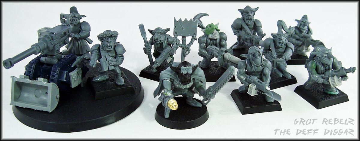 Autocannon, Diggaz, Goblins, Greenskins, Grot Conversions, Grot Rebellion, Grot Rebelz, Grot Tank, Grots, Gun Wagon, Heavy Weapon Team, Imperial Guard, Looted, Orks