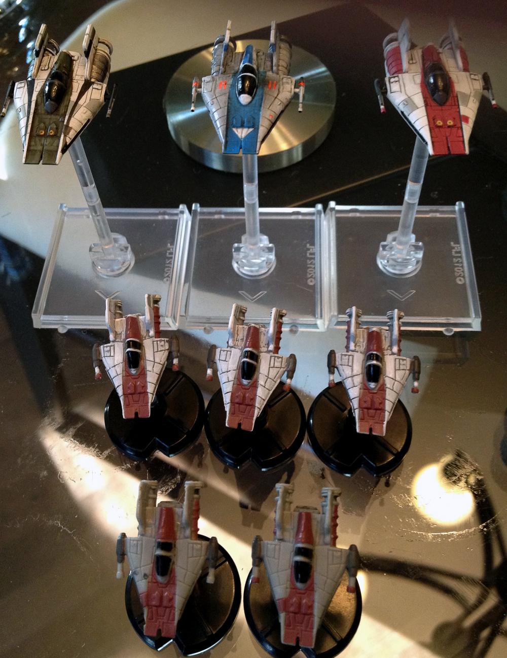 A-wing, Comparison, Custom, Fantasy Flight, Miniatures Game, Scale, X-Wing