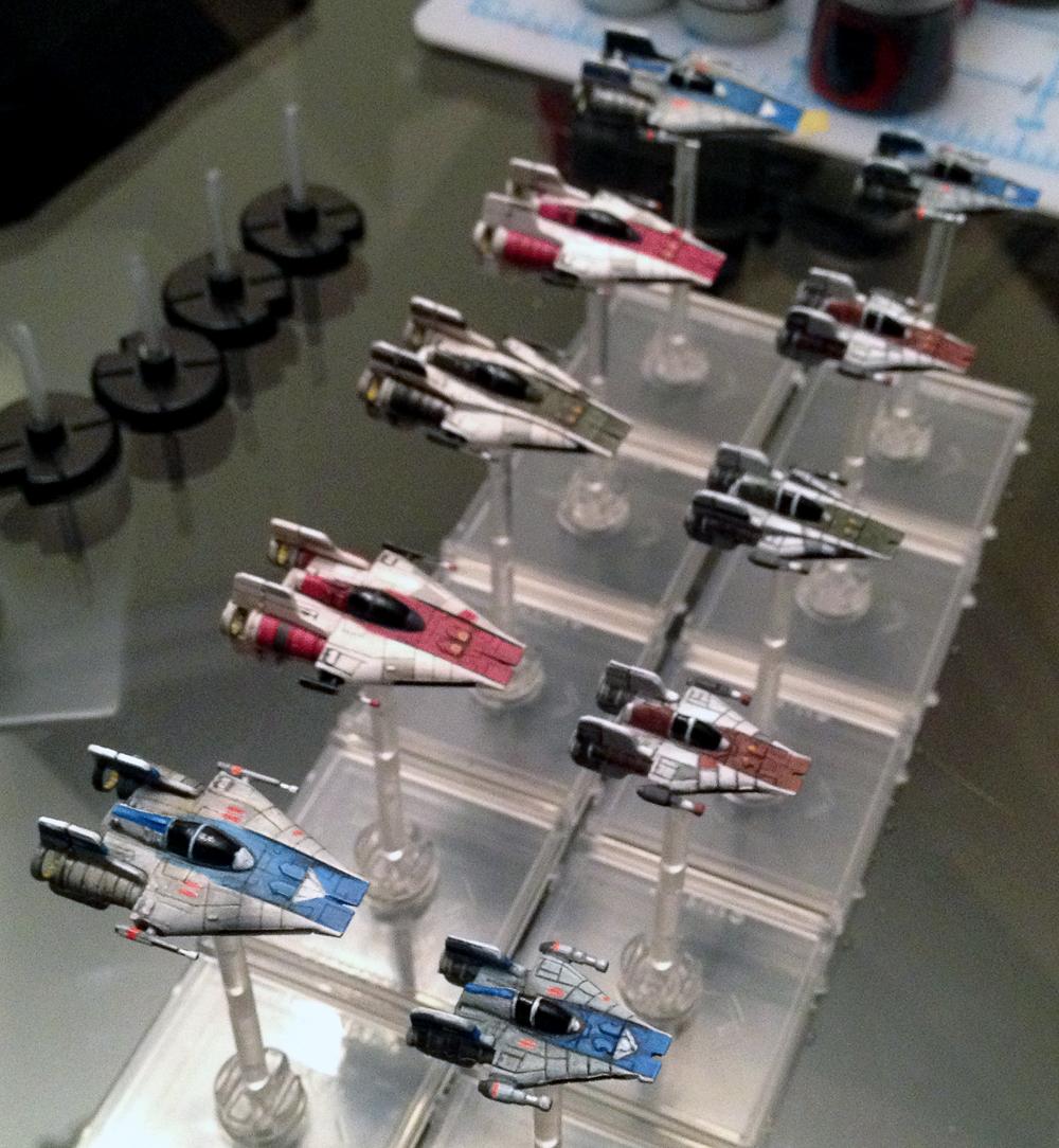 A-wing, Comparison, Custom, Fantasy Flight, Miniatures Game, Scale, X-Wing