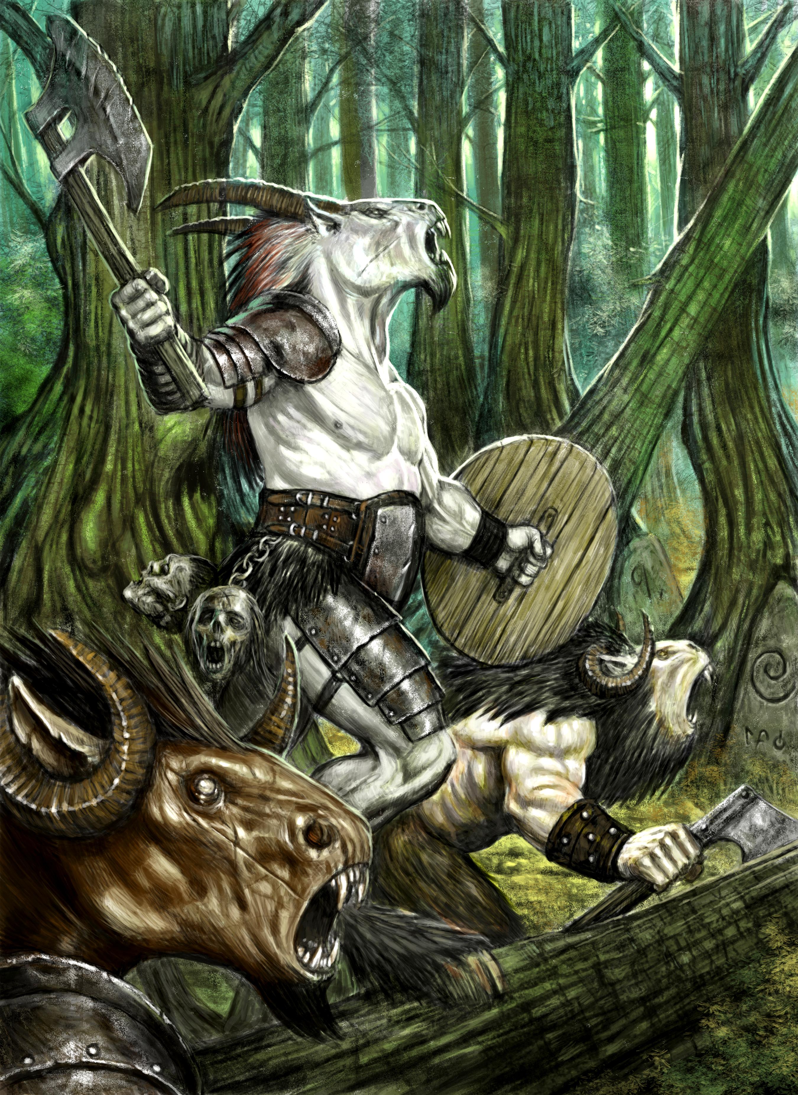 Artwork, Beastmen, Warhammer Fantasy