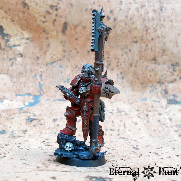 Chaos, Chaos Lord, Chaos Space Marines, Conversion, Huntmaster, Khorne, Khorne's Eternal Hunt, Kitbash, Pip, Tech Marine, Warhammer 40,000, Warpsmith, Work In Progress, World Eaters