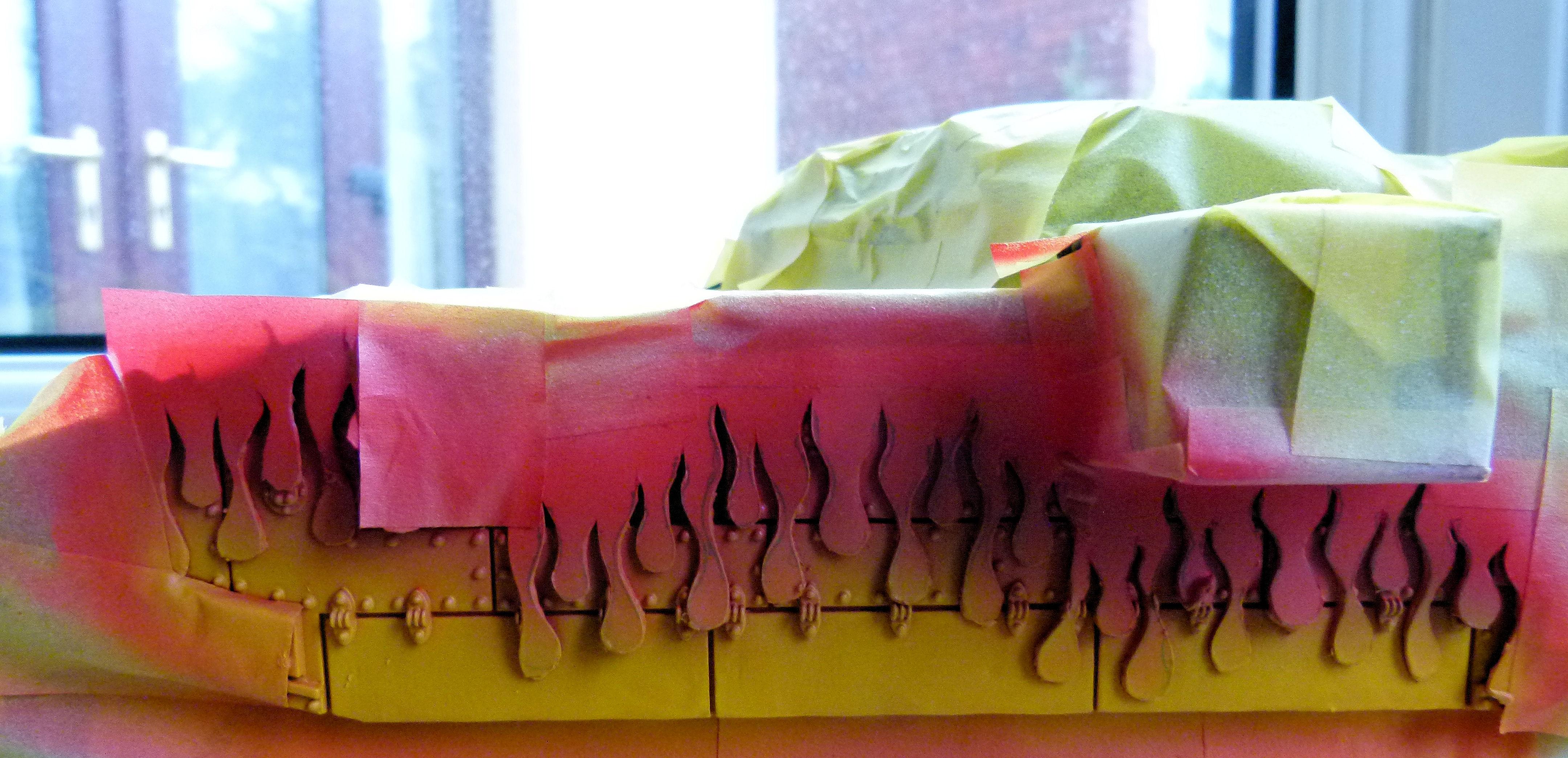 Fellblade Flame Template Yellow Left Side