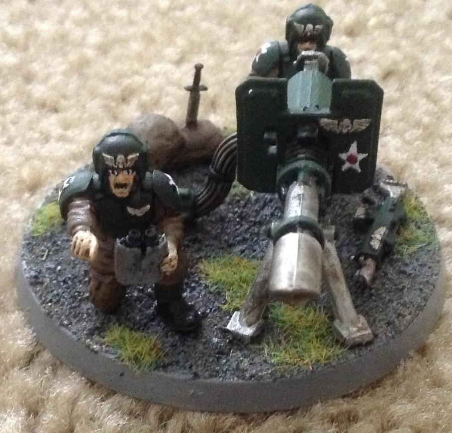 Heavy Weapon Team, Imperial Guard, Lascannon, Warhammer 40,000