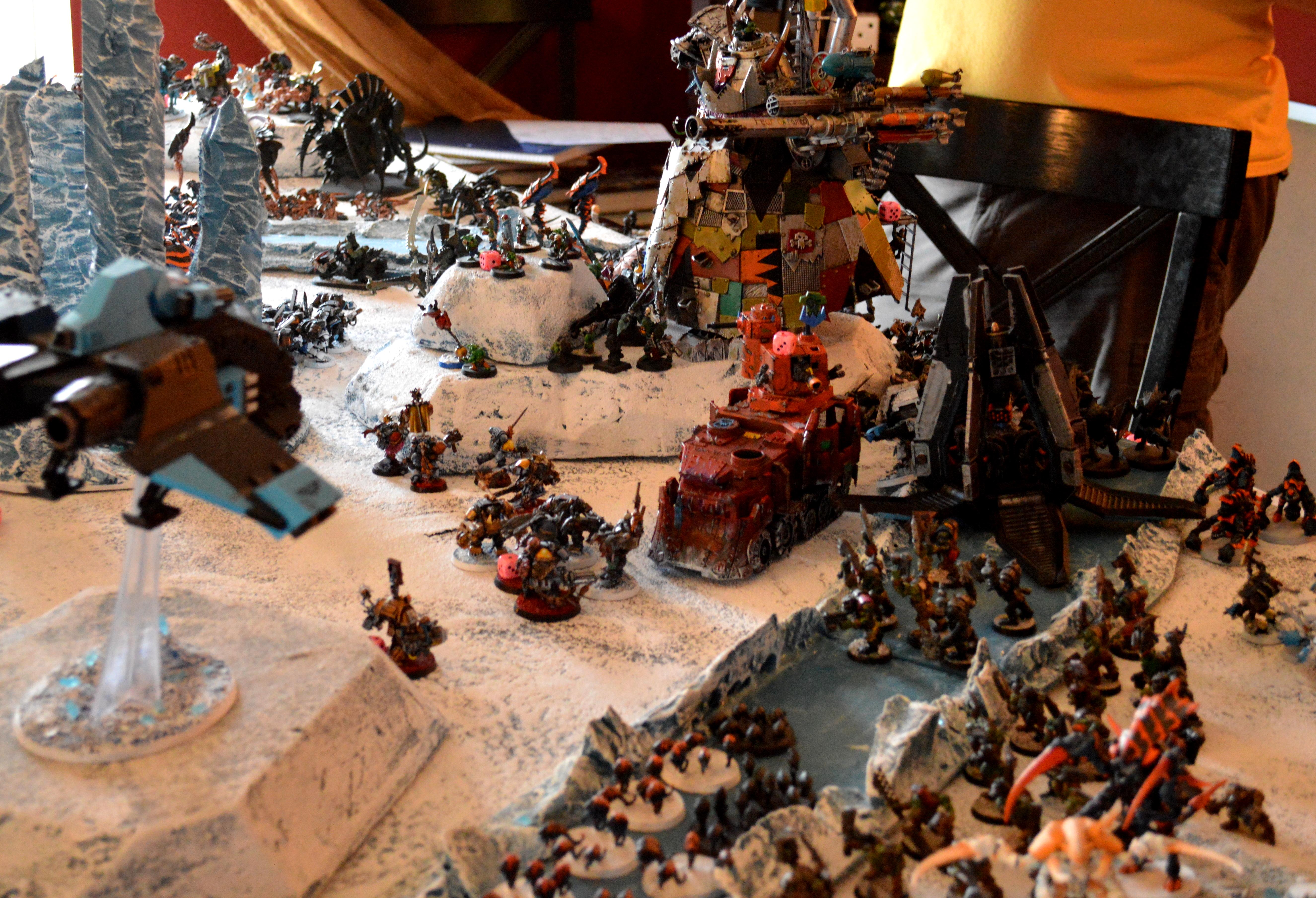 Apocalypse, Ice Angels, Ice Terrain, Orks, Space Marines, Space Wolves, Stompa, Tyranids, Warhammer 40,000