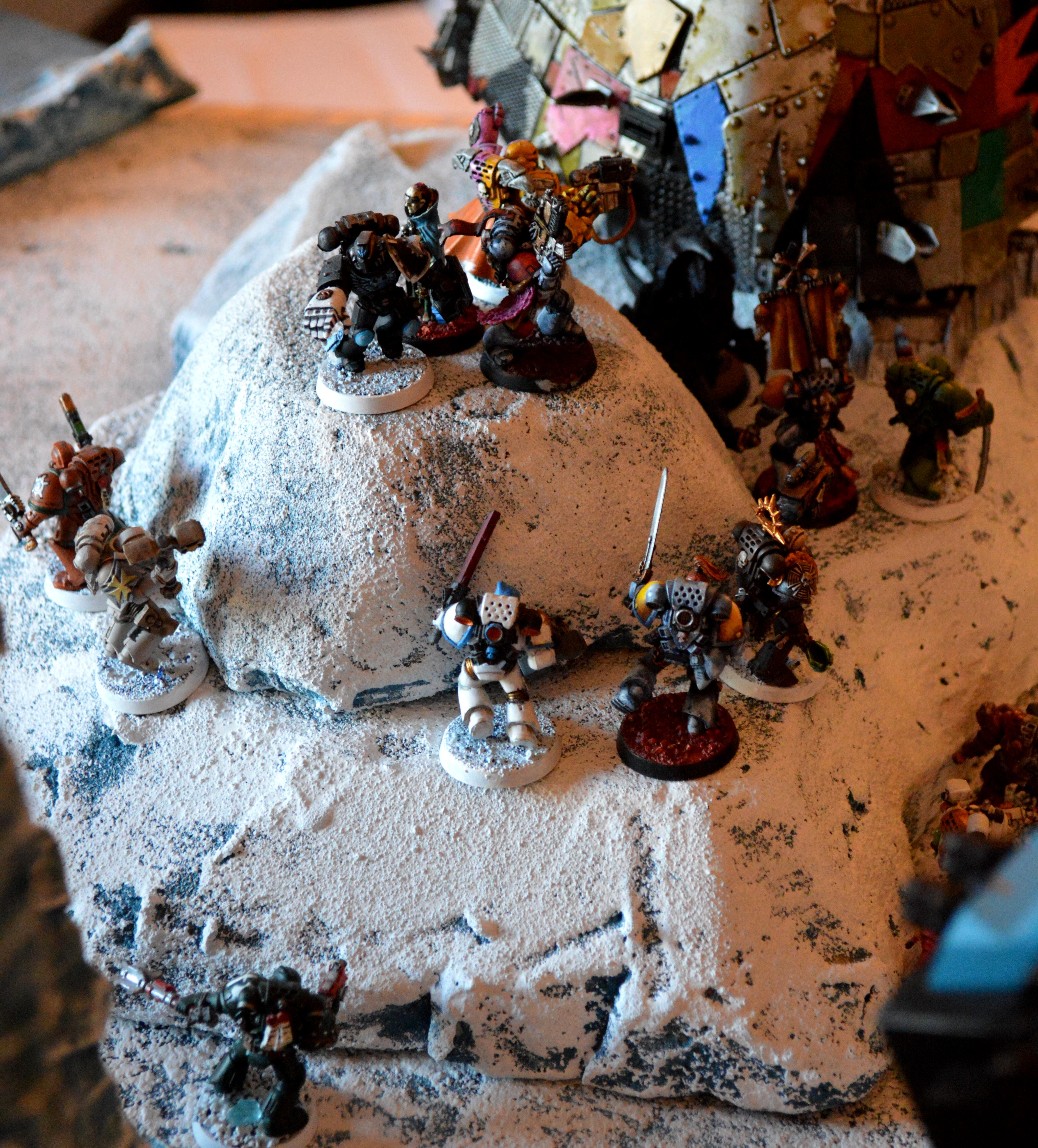 Apocalypse, Ice Angels, Ice Terrain, Orks, Space Marines, Space Wolves, Stompa, Tyranids, Warhammer 40,000