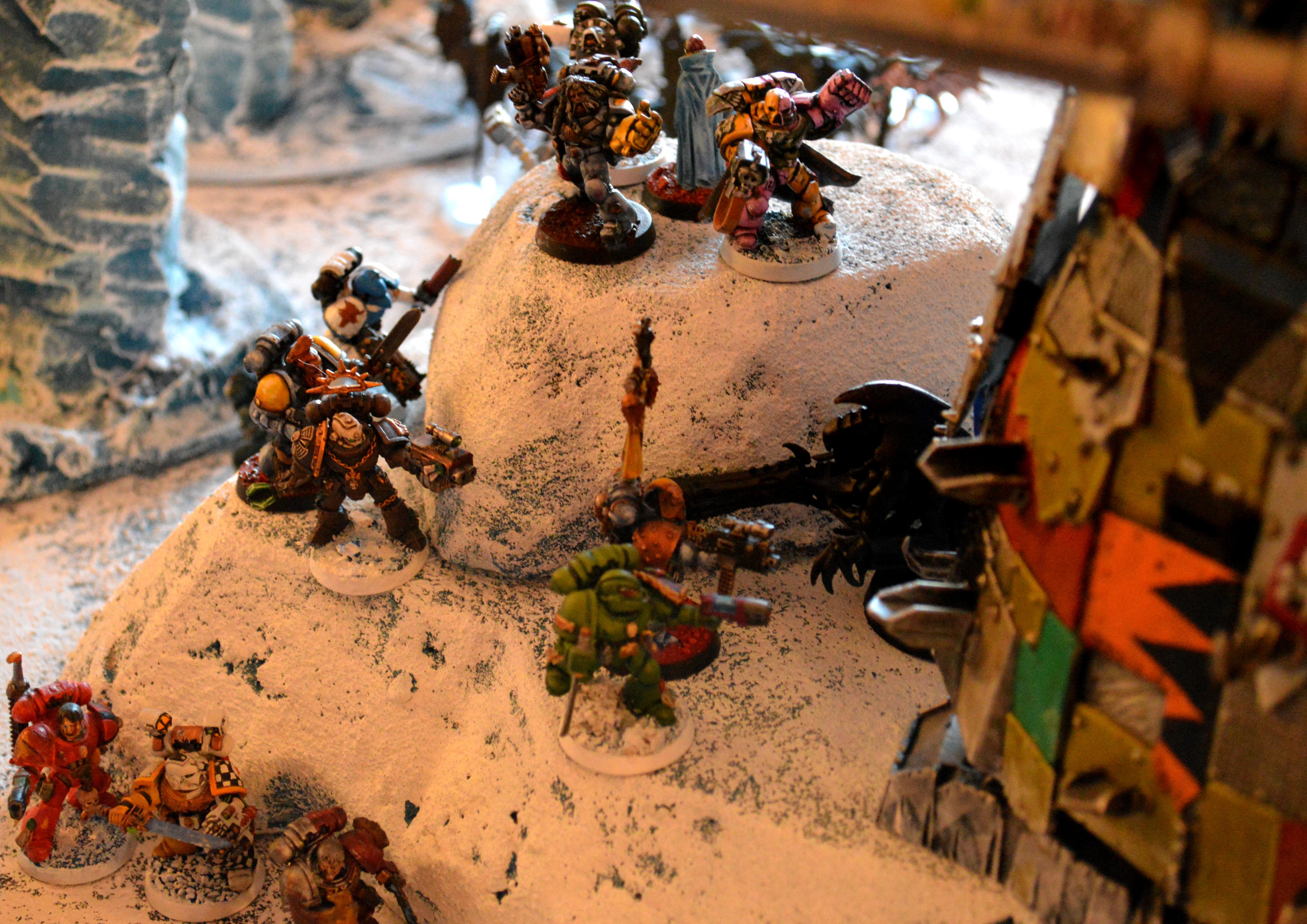 Apocalypse, Ice Angels, Ice Terrain, Orks, Space Marines, Space Wolves, Stompa, Tyranids, Warhammer 40,000