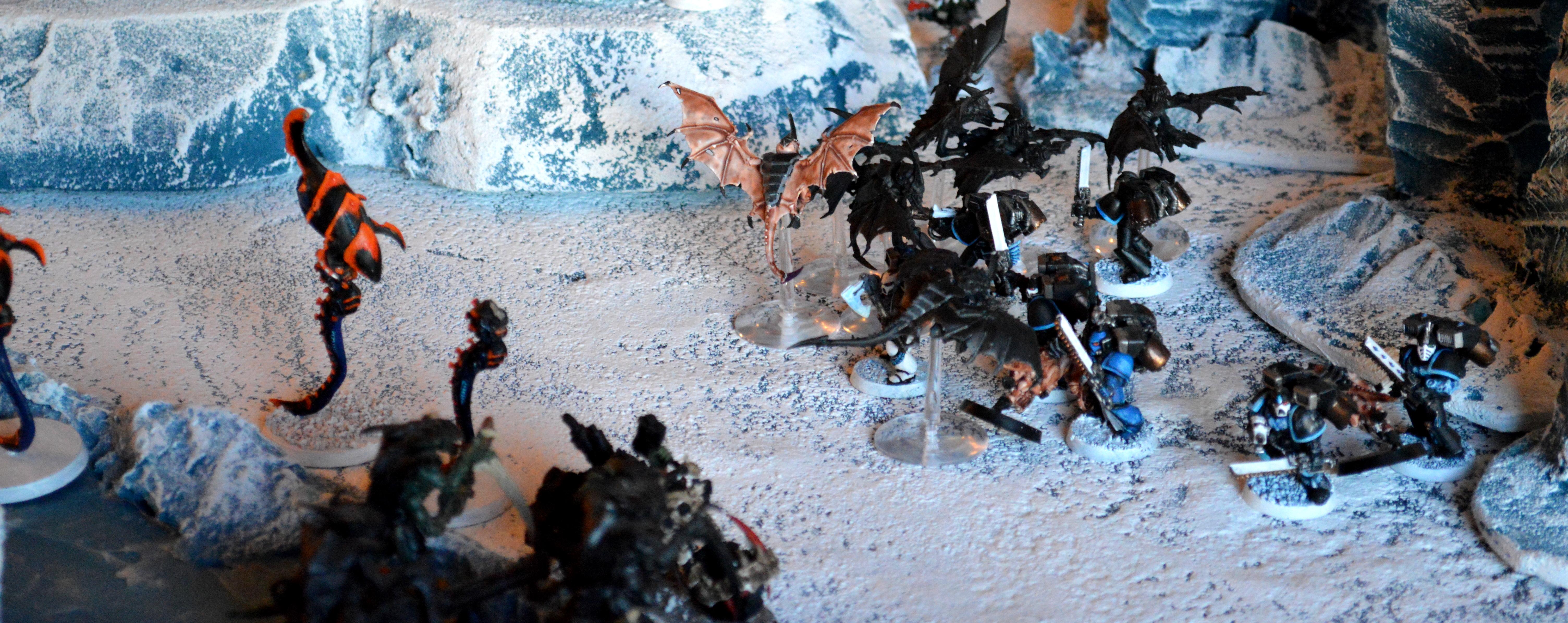 Apocalypse, Ice Angels, Ice Terrain, Orks, Space Marines, Space Wolves, Tyranids, Warhammer 40,000