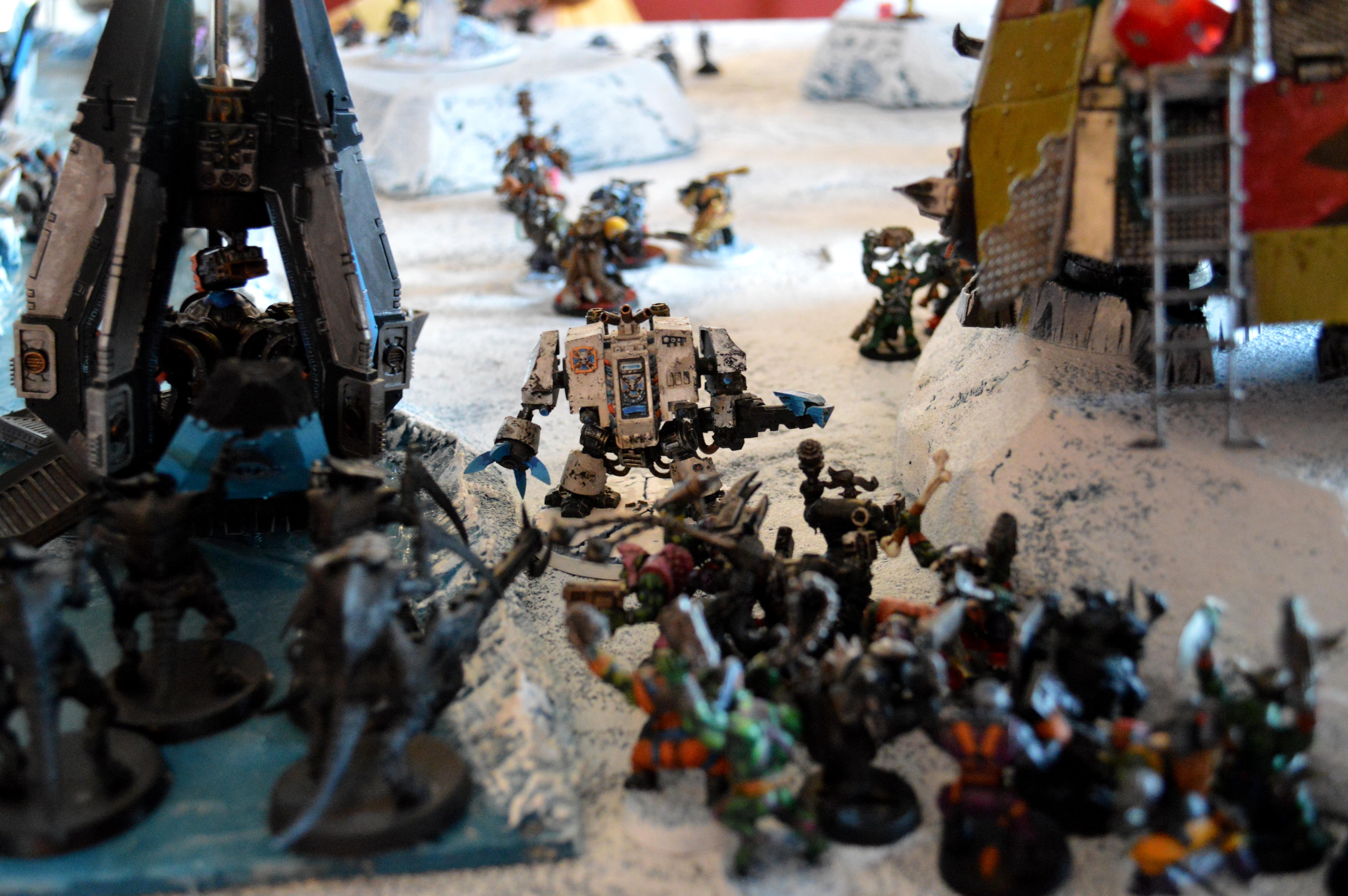 Apocalypse, Ice Angels, Ice Terrain, Orks, Space Marines, Space Wolves, Tyranids, Warhammer 40,000